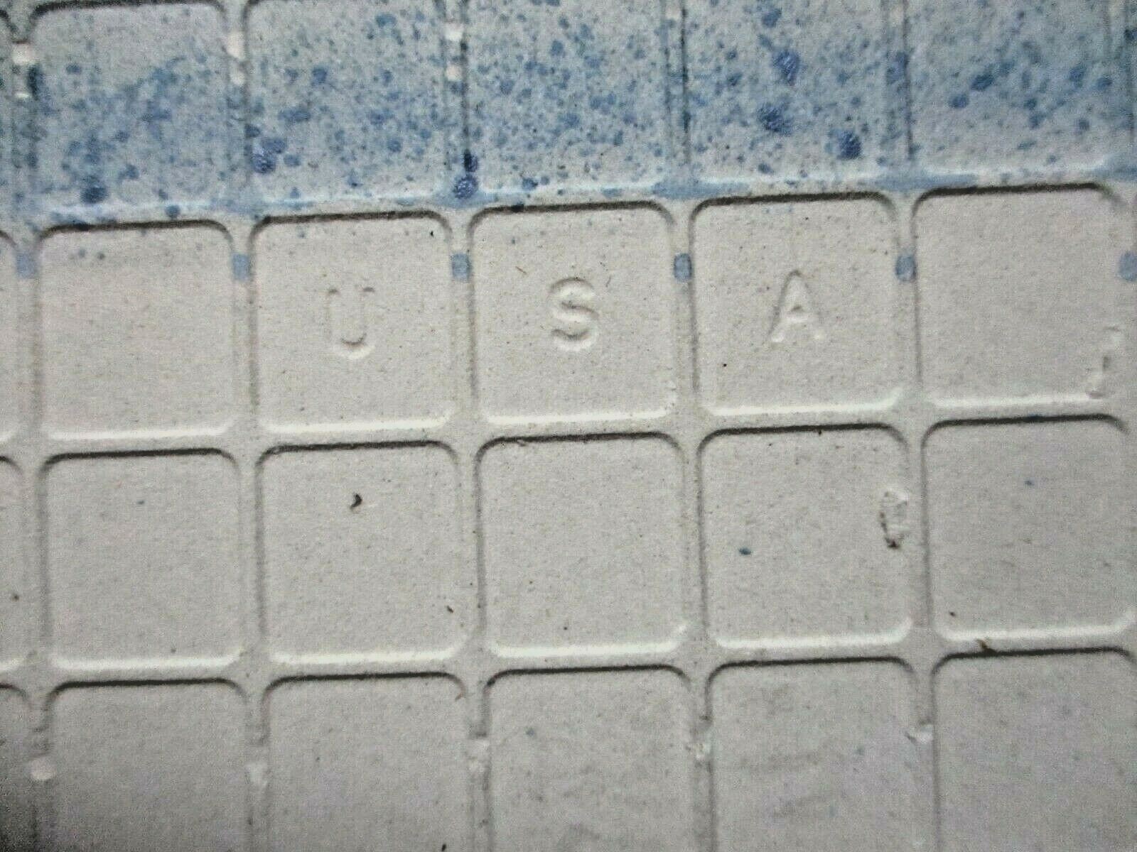 1 Tile Mannington US 6″ Mottled Crst Marine Blue Bullnose Cove Base Ceramic Wall
