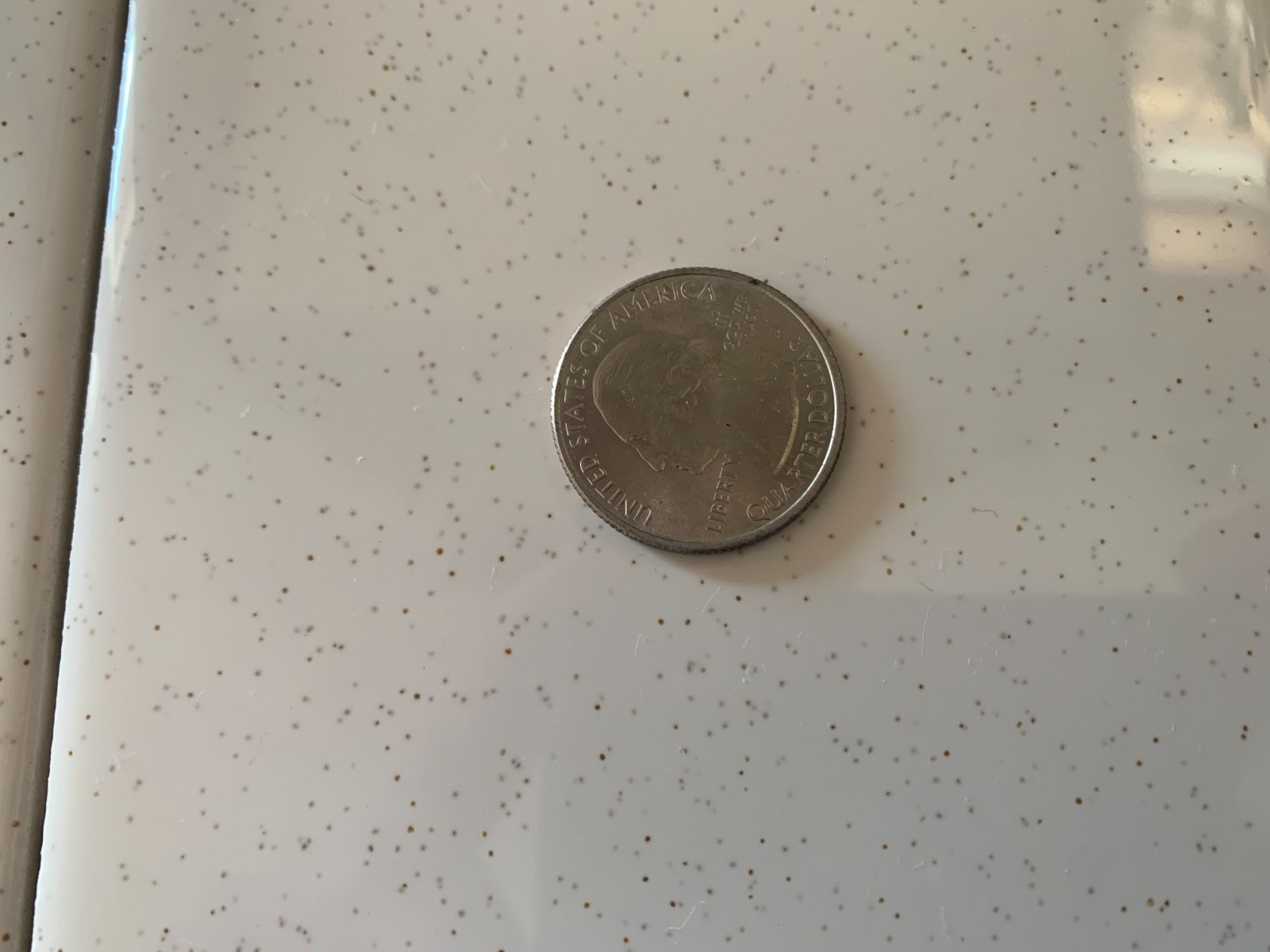 American Olean / Dal Tile 4 1/4″ Ceramic Tile White w/ Black Speckled Speckles