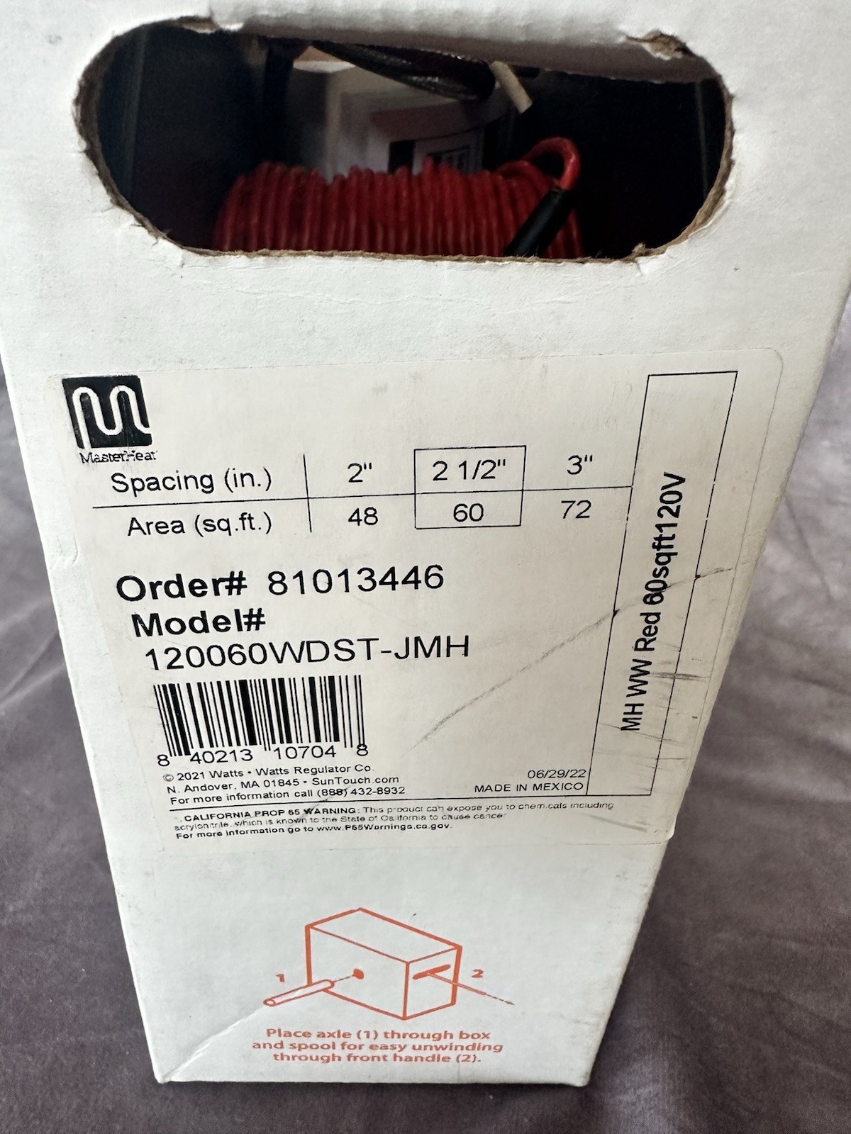 In Floor Heat Wire Master Heat Coated Floor Heat Wire 60 Sq Ft 120v