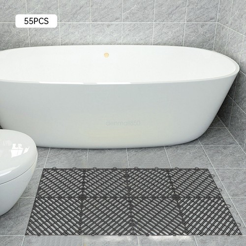 55 PCS 30*30cm Interlocking Deck Tiles Black Anti-Slip PP Deck Tile Modern SALE