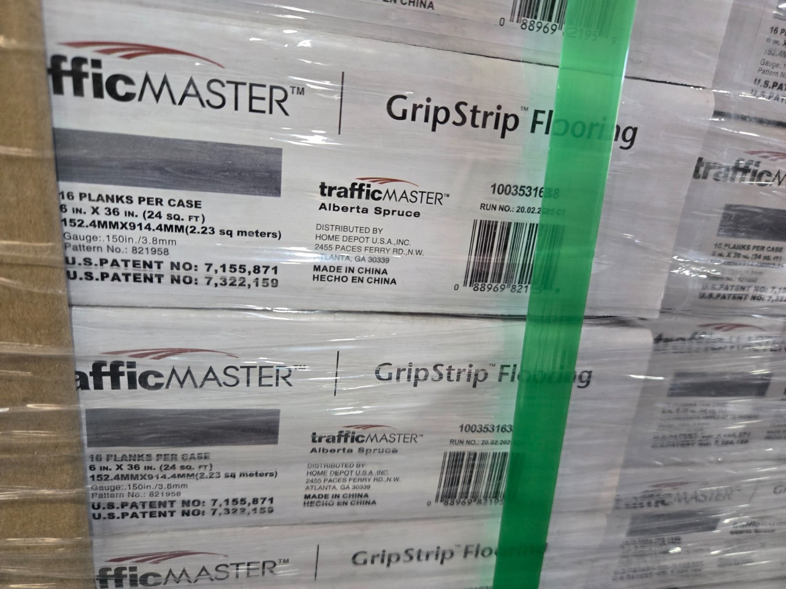 Pallet Sale – Trafficmaster gripstrip flooring alberta spruce – 20 cases