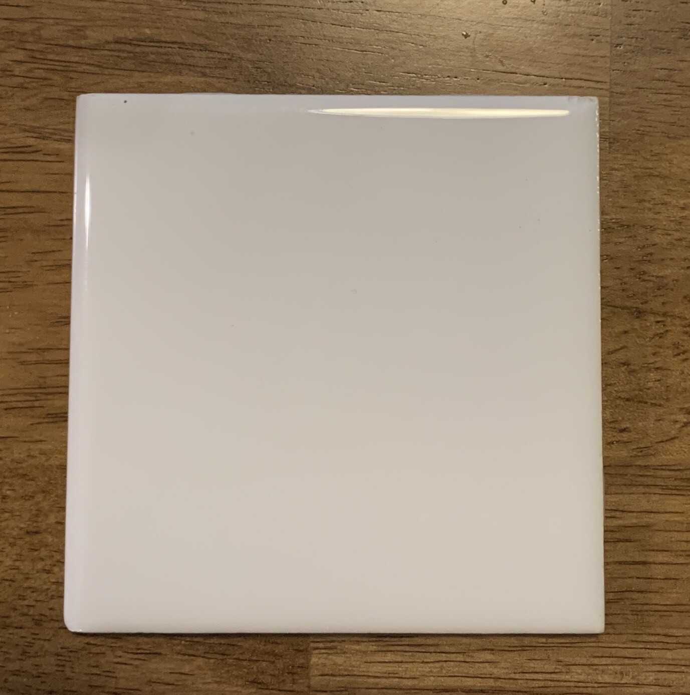 4.25 x 4.25 White Semi-Gloss Ceramic Bullnose Transition Wall Tile Trim 8 pc