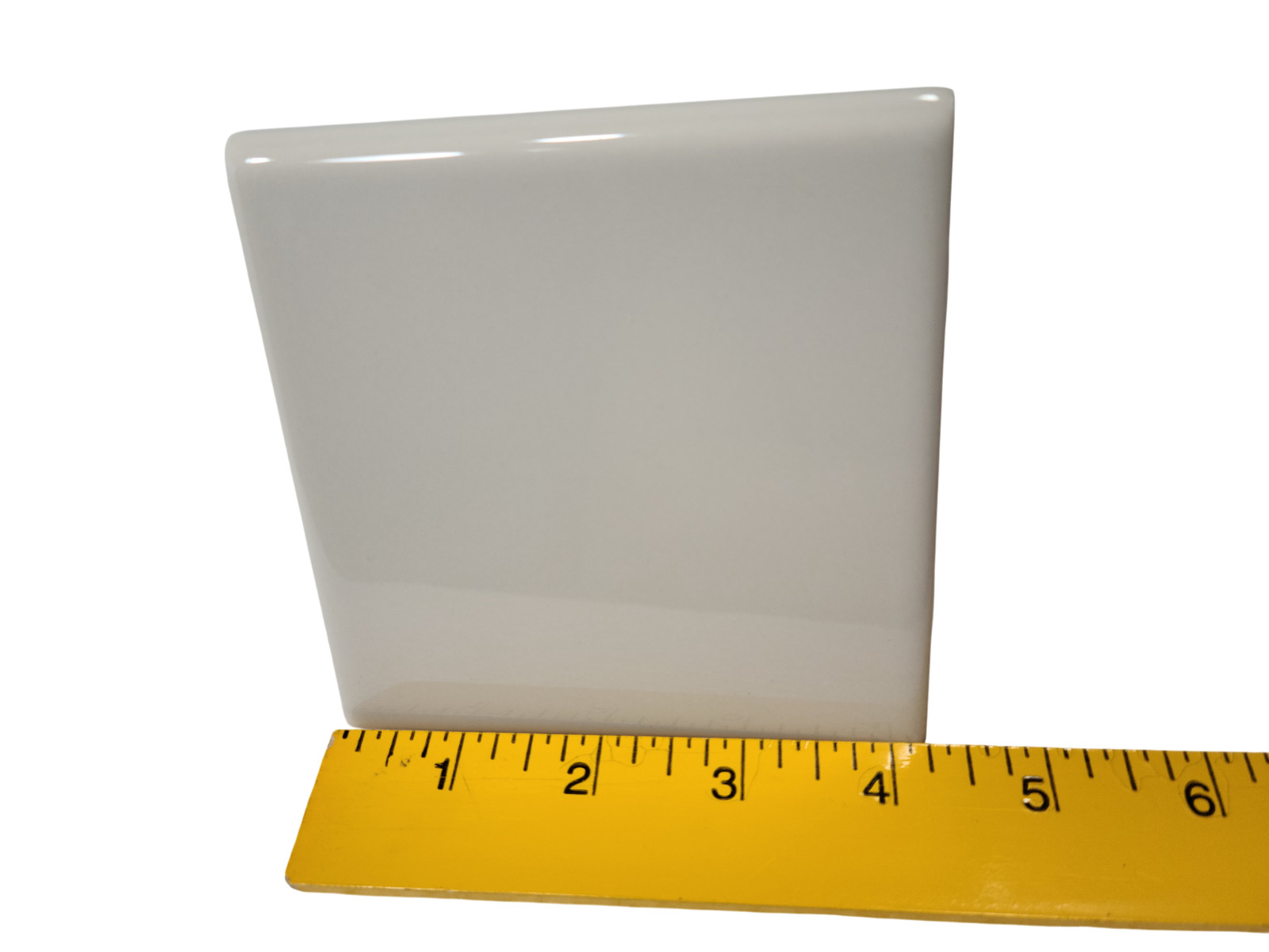 Beige Bullnose 4.25 in Ceramic Tile Almond Bone Subway Square Curved Edge Trim