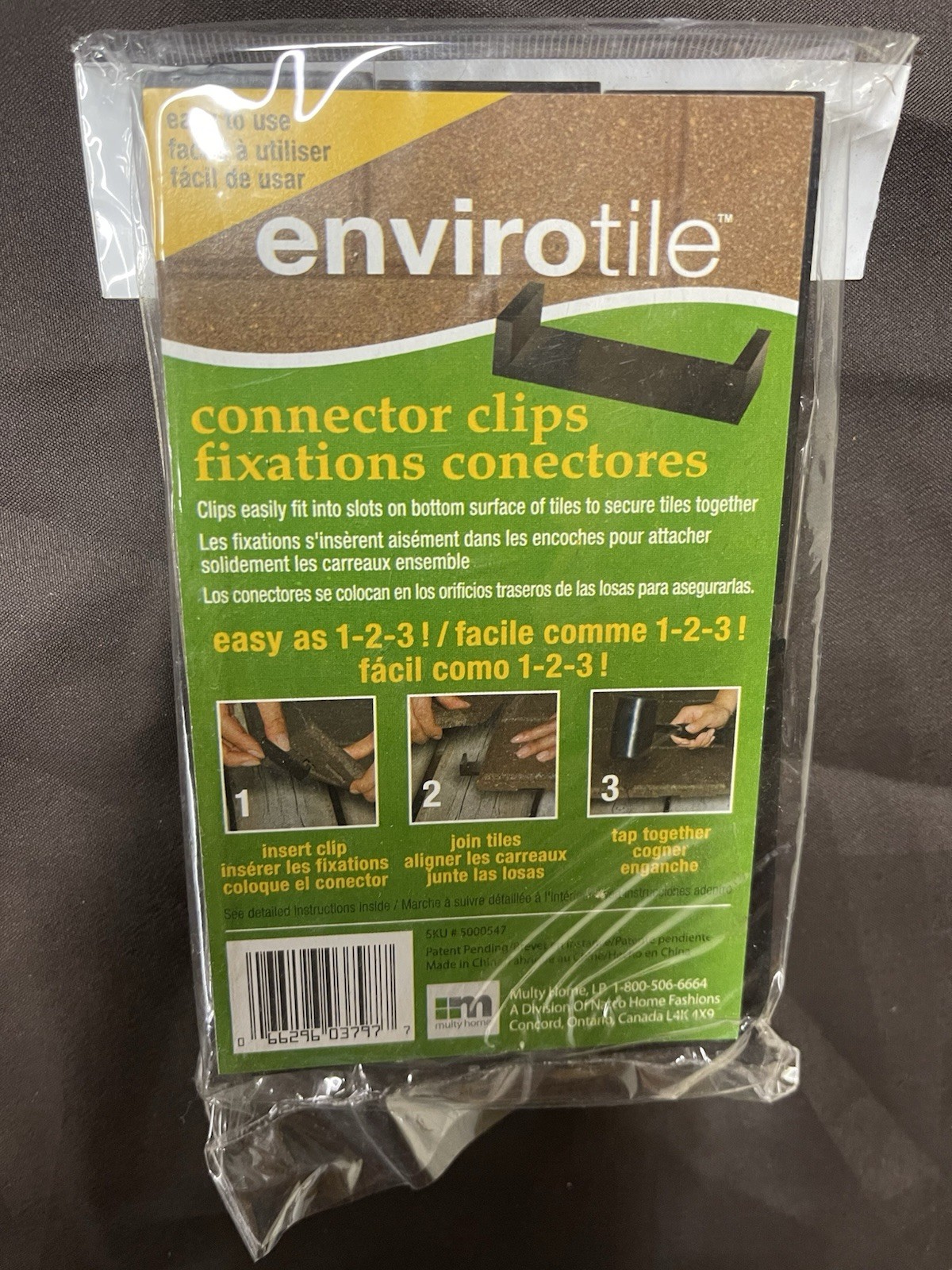Envirotile Connector Clips Lot of 78 (6 and 1/2 packs) All Brand New