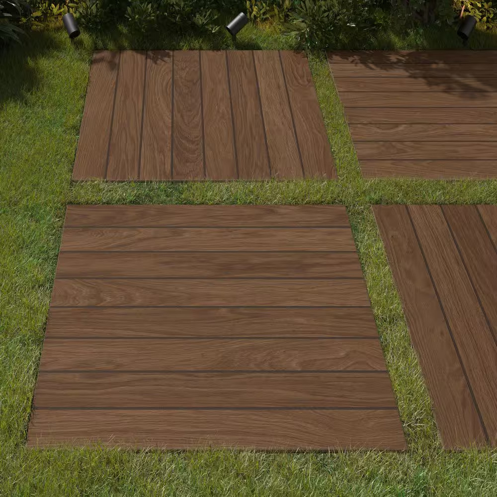 Selva Brown 24 In. X 24 In. X 0.75 In. Wood Look Porcelain Paver (Case of 2)