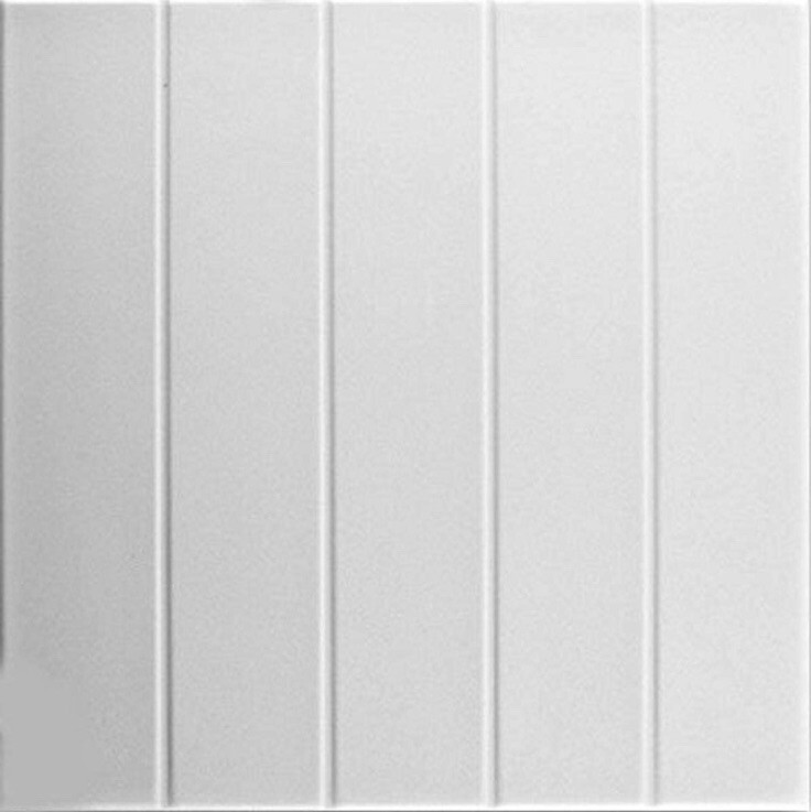 A la Maison Ceilings Model#804 Ceiling Tile (Package Of 8 Tiles), Plain White