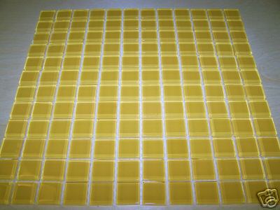 Crystal Glass Tiles Mosaic Kitchen Bathroom Wall: Gold 12″x12″