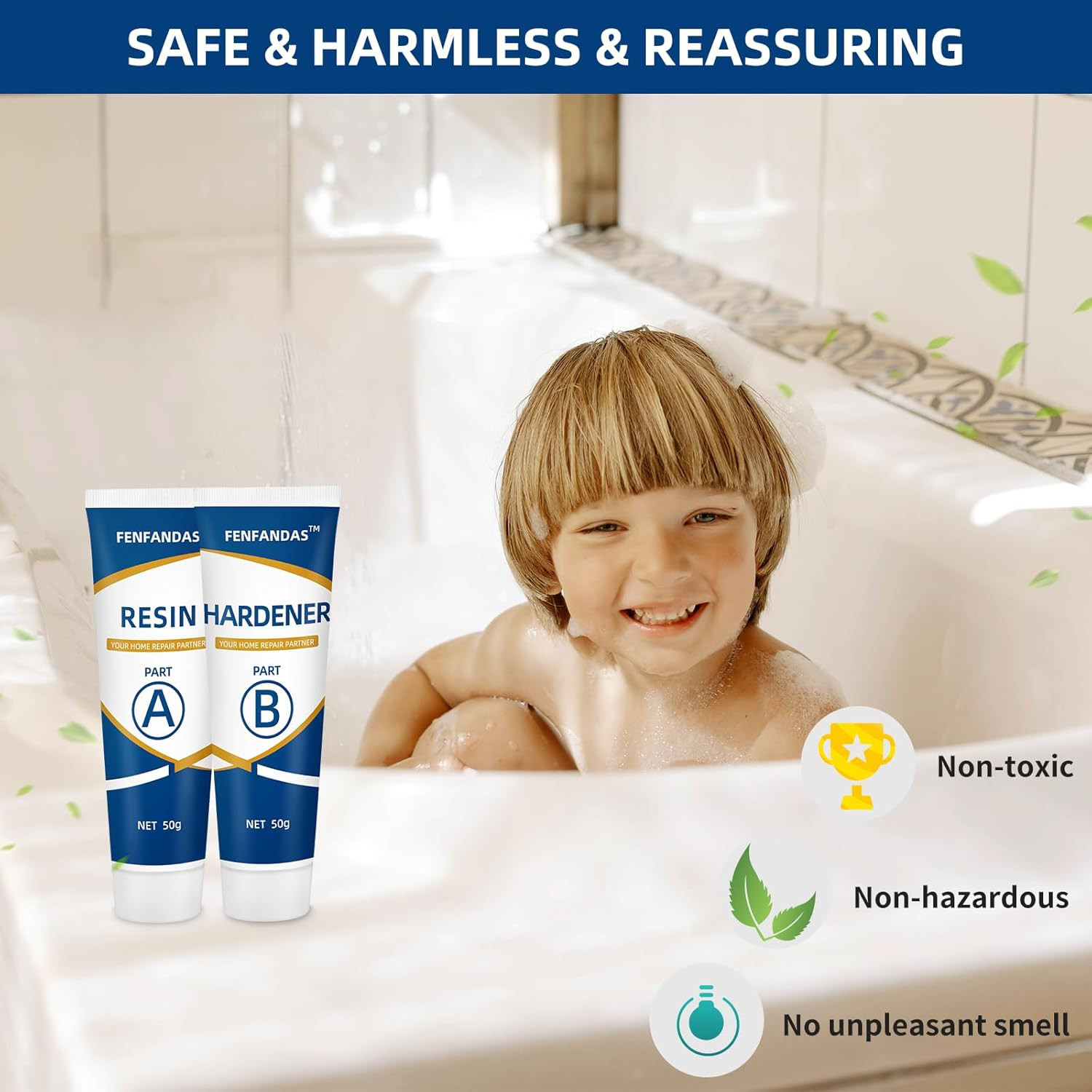 Tub Shower Repair Kit White Fiberglass Porcelain Acrylic Enamel Ceramics Tile