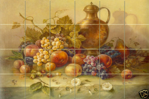 36 x 24 Art Corrado Pila Mural Ceramic Grape Backsplash Tile #337