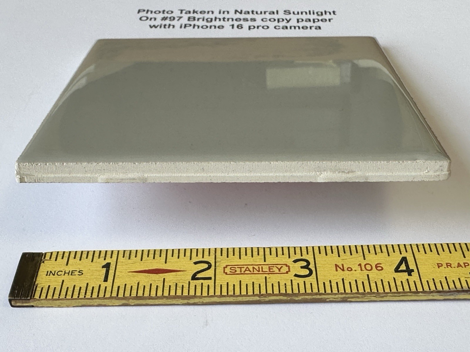 1 pc. Glossy *Desert Gray* Ceramic Tile by Daltile…4-1/4″ NEW STOCK