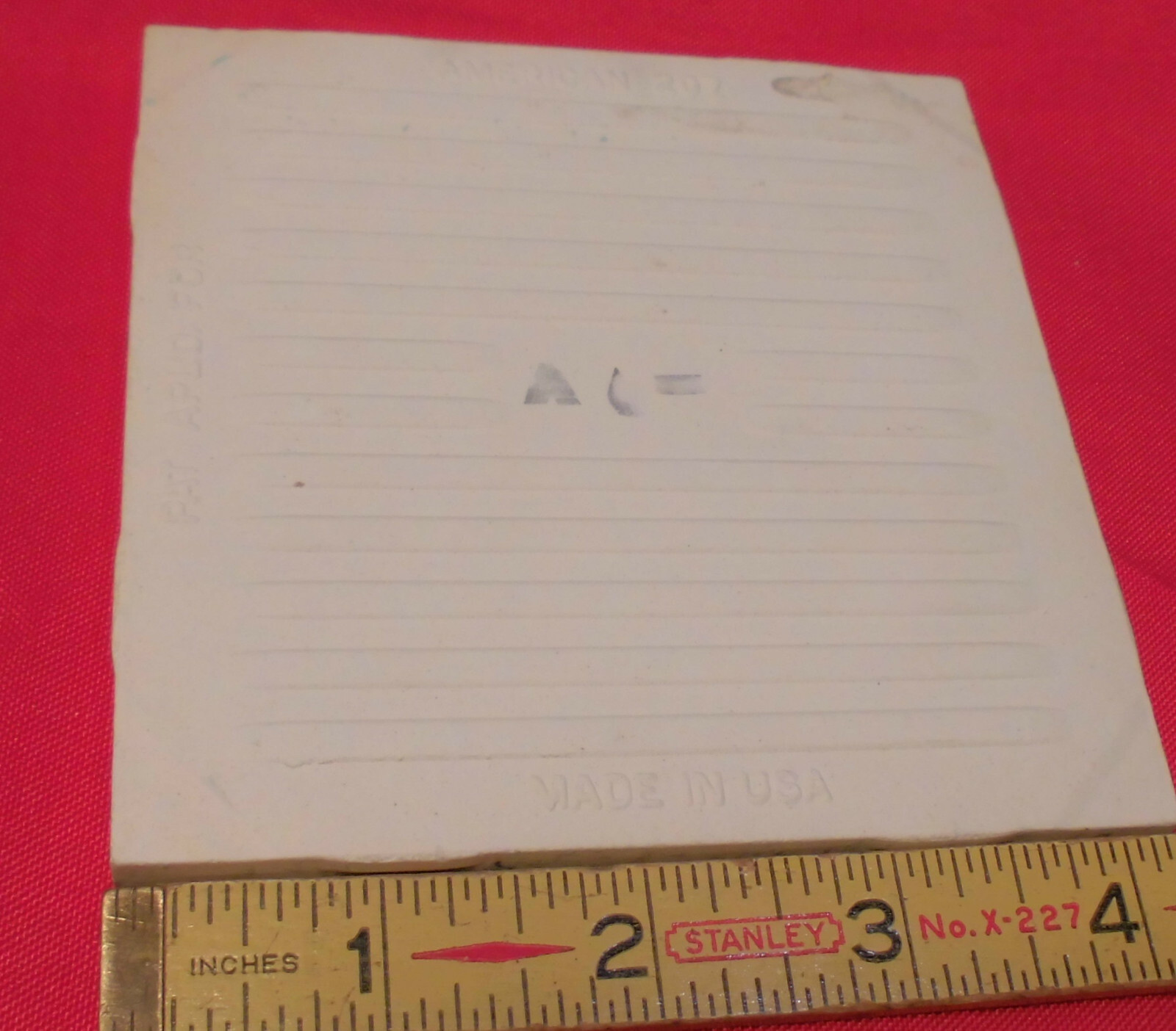 1 pc. *Aqua Blue* 4-1/4″ Ceramic Tile; Scored Crystalline by American Olean NOS