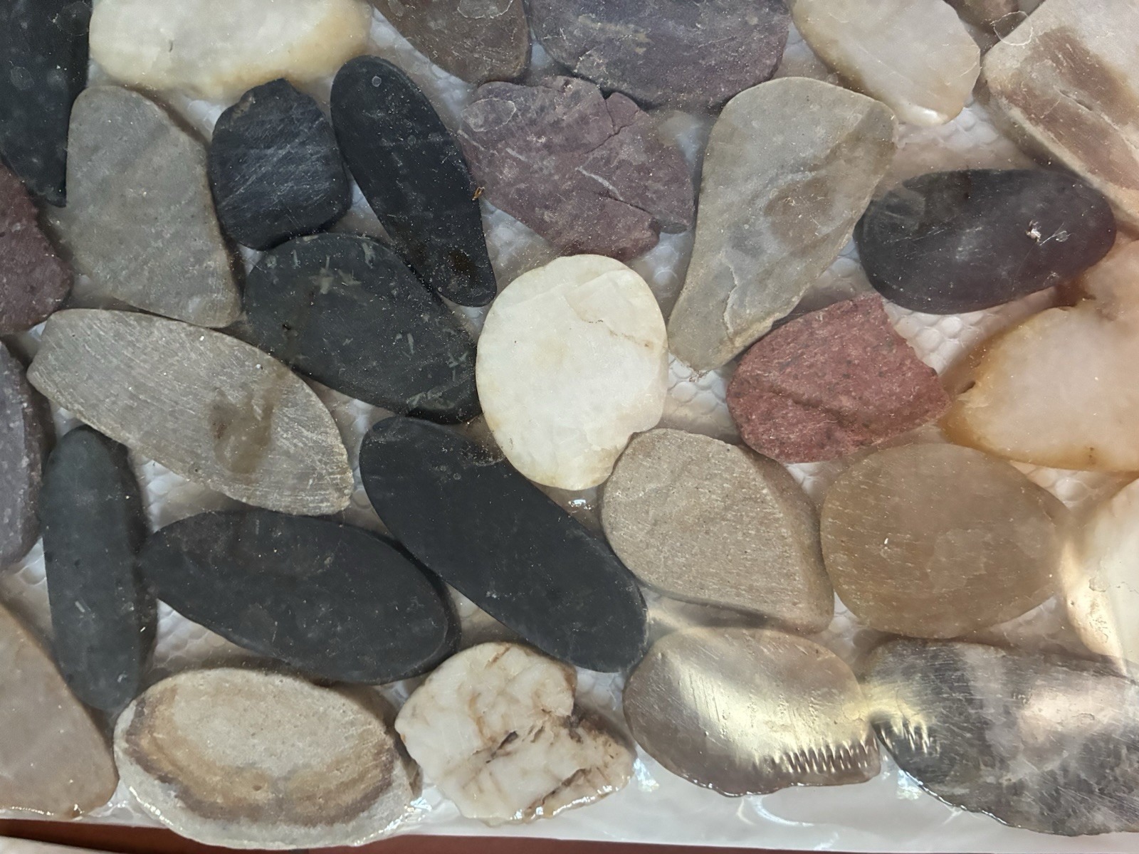 Pebblino Mosaici Flat Mixed Honed Pebble 12×12 #100132174 Lot of 4