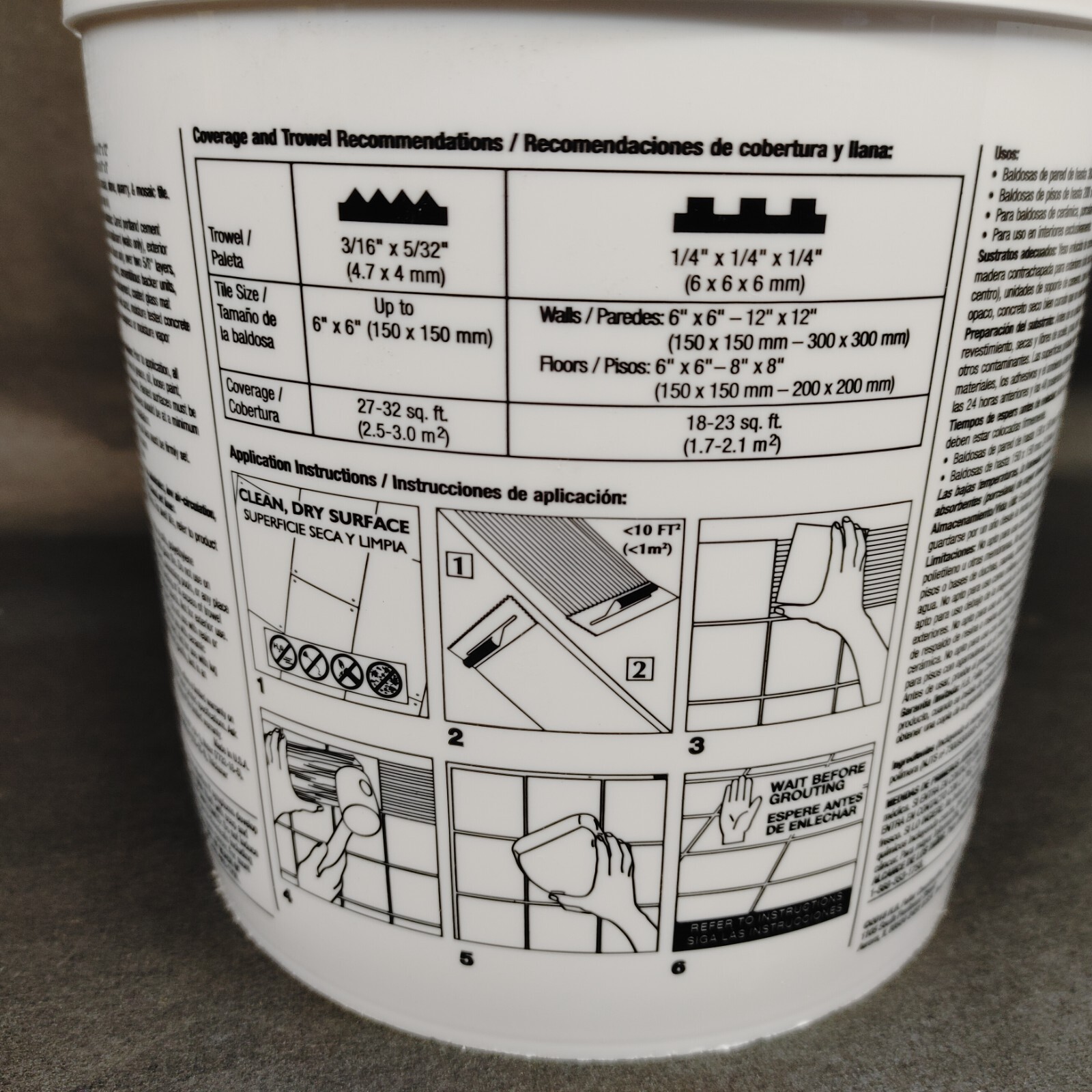 TEC Type 1 Mastic 1 Gallon White Tile Adhesive