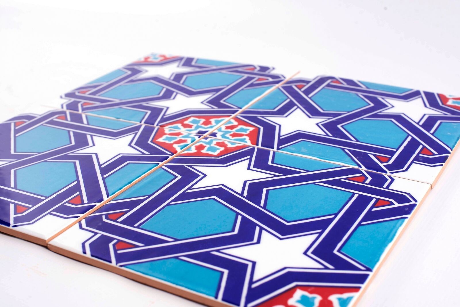 Colorful Wall Tiles Geometric Pattern 20×20 cm Ceramic Tiles 12 Pieces – Mazhar