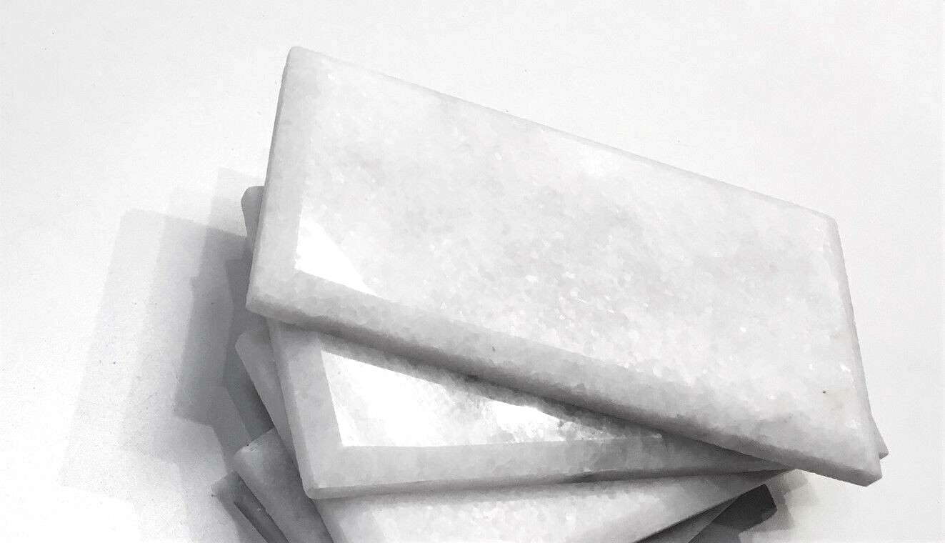 Carrara White 3×6 Polished Wide Beveled Subway Marble Tile Wall Backsplash Bath