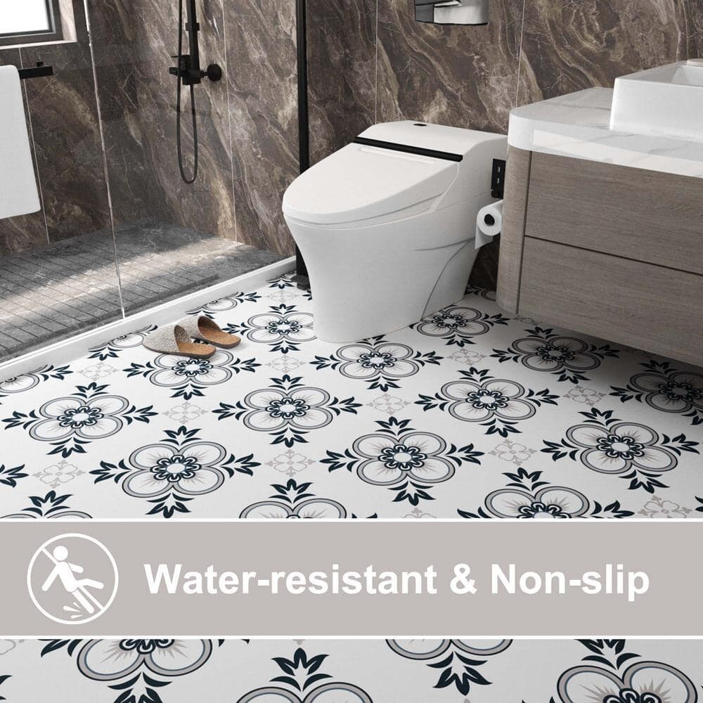 Jeedeson 12″x12″x11 MIL Vinyl Peel & Stick Backsplash Wall Tile Stickers (30-Pk)