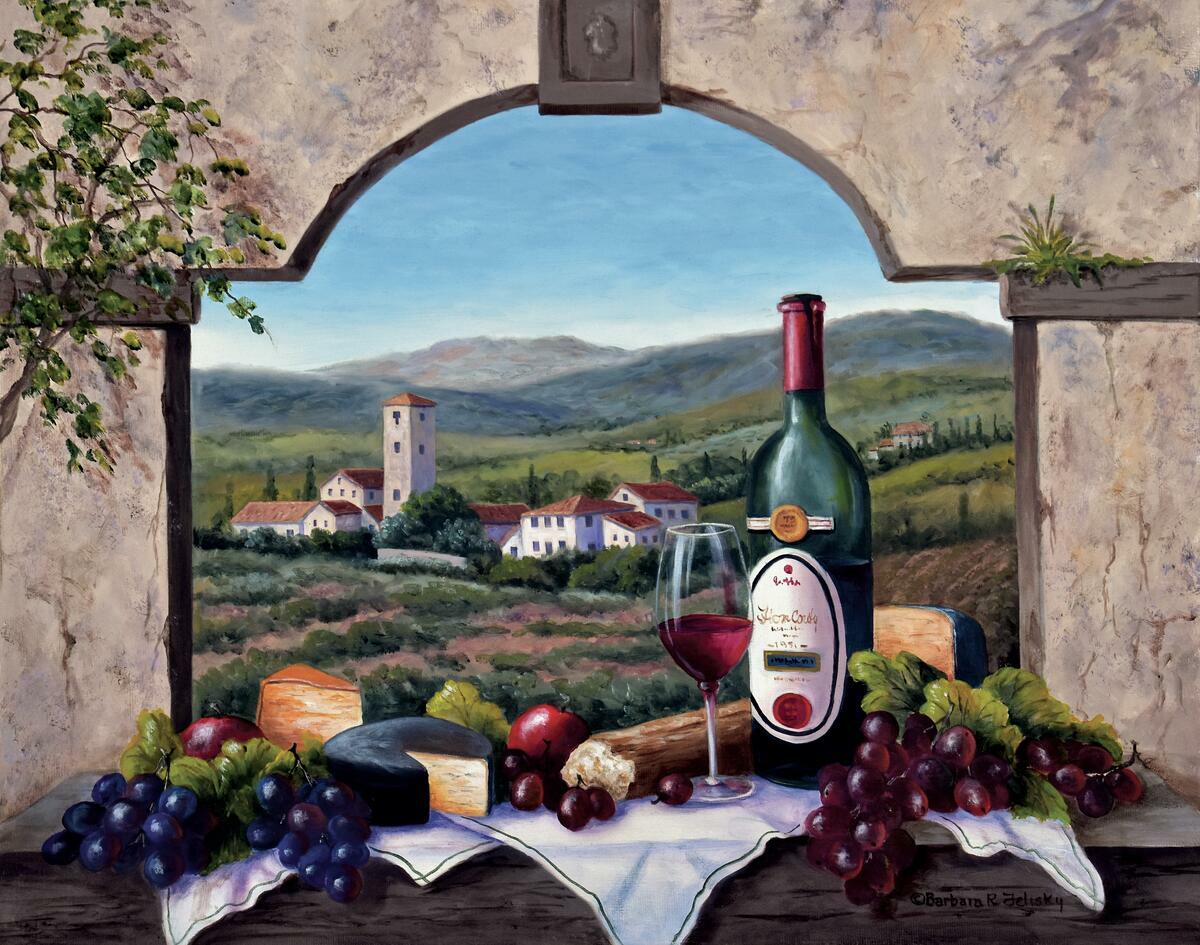 Ceramic Tile Mural Kitchen Backsplash – A Tuscany Vista – Italian Artwork
