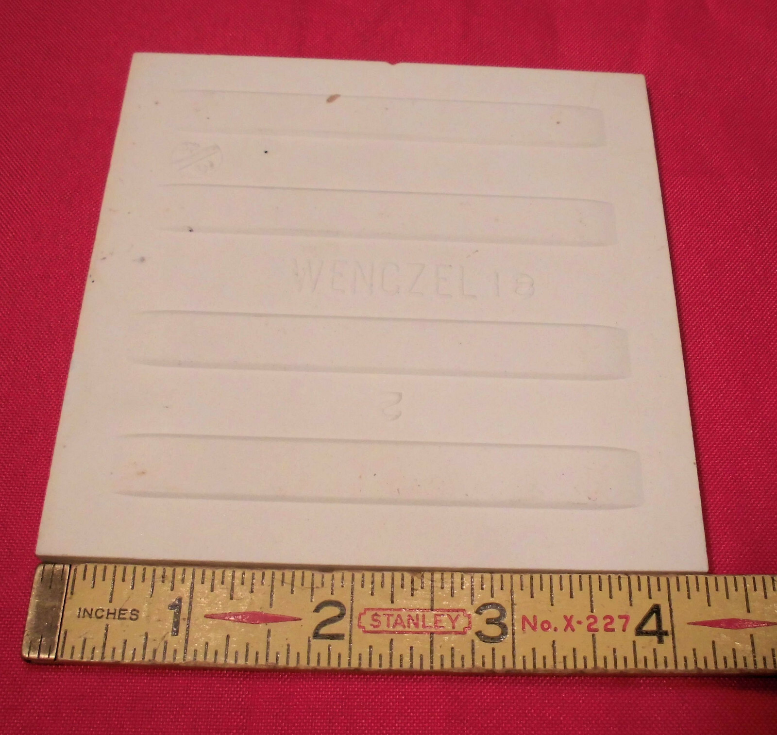 1 pc. *Dove Gray* Glossy Ceramic Tile by Wenczel Co.…NOS…4-1/4″ plus spacing