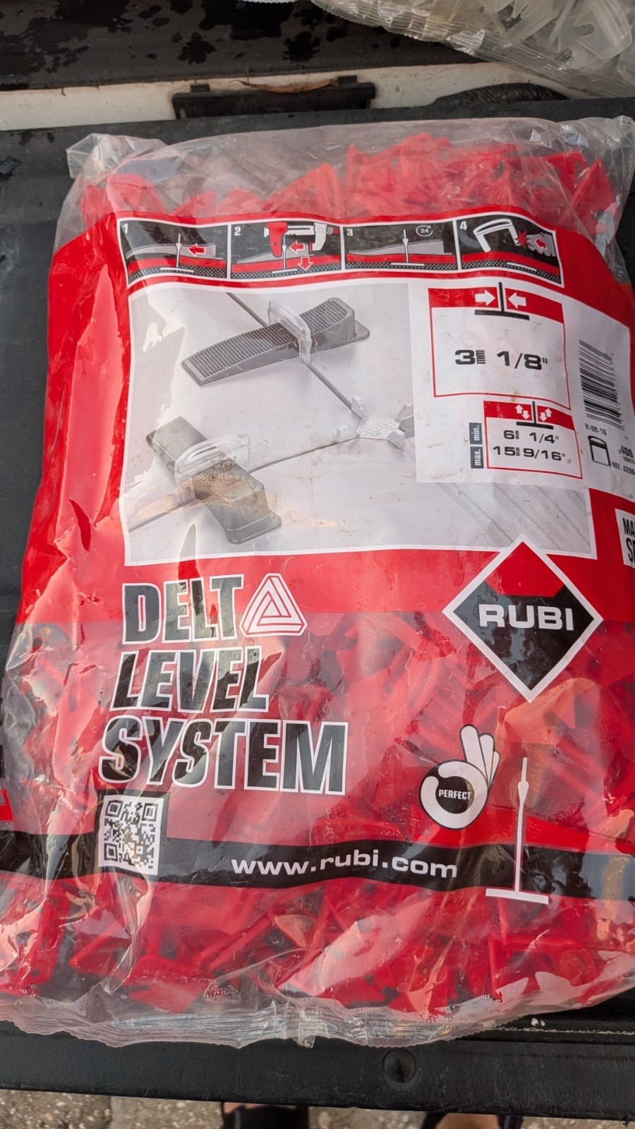 Rubi Tools Delta Tile Leveling System 1/8″ 400 Count