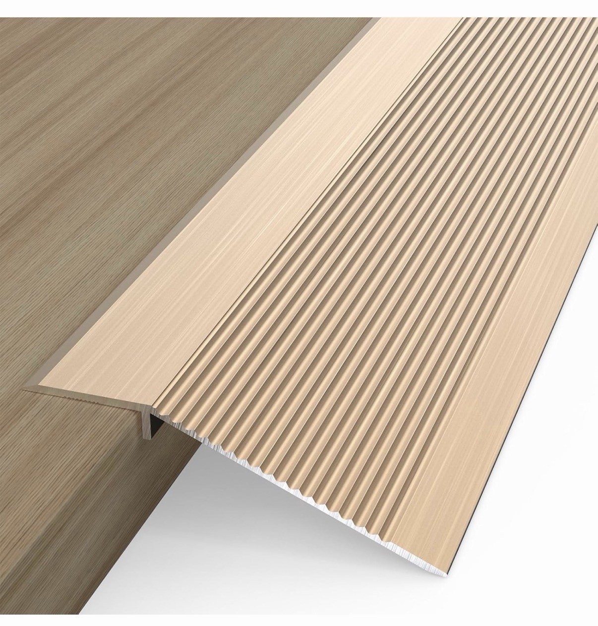 4 Inch Wide Aluminum Floor Transition Strip Wood to Tile, NEICAGNE 36 Inch Thres