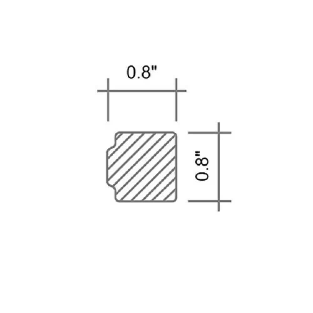 Large Format Tile and Trims 0.8 In. X 12 In. Snow White Marble Polished Pencil T