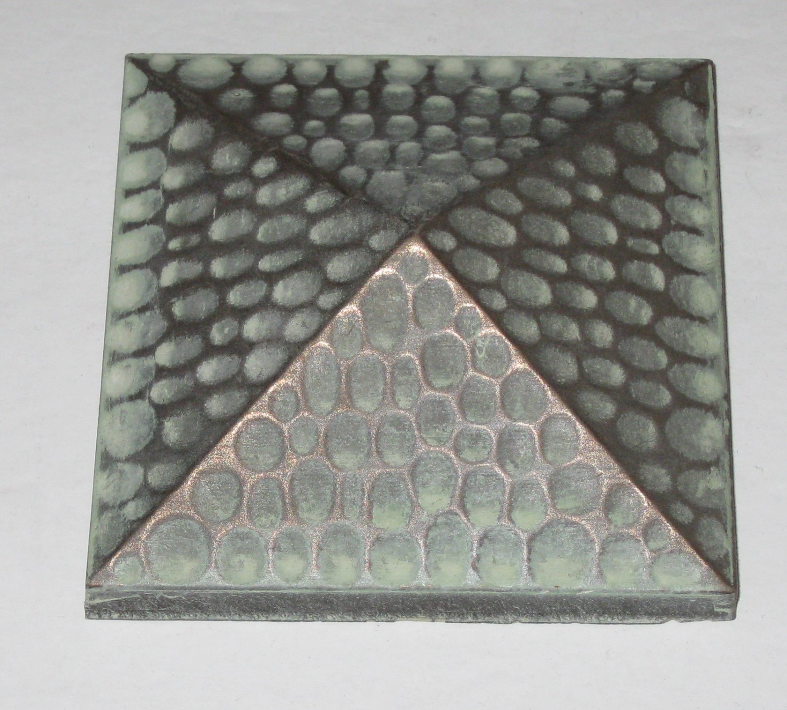 4″x4″ Pandora Verdigris Resin Deco Insert Accent Wall Tile -Lot of 7 pcs