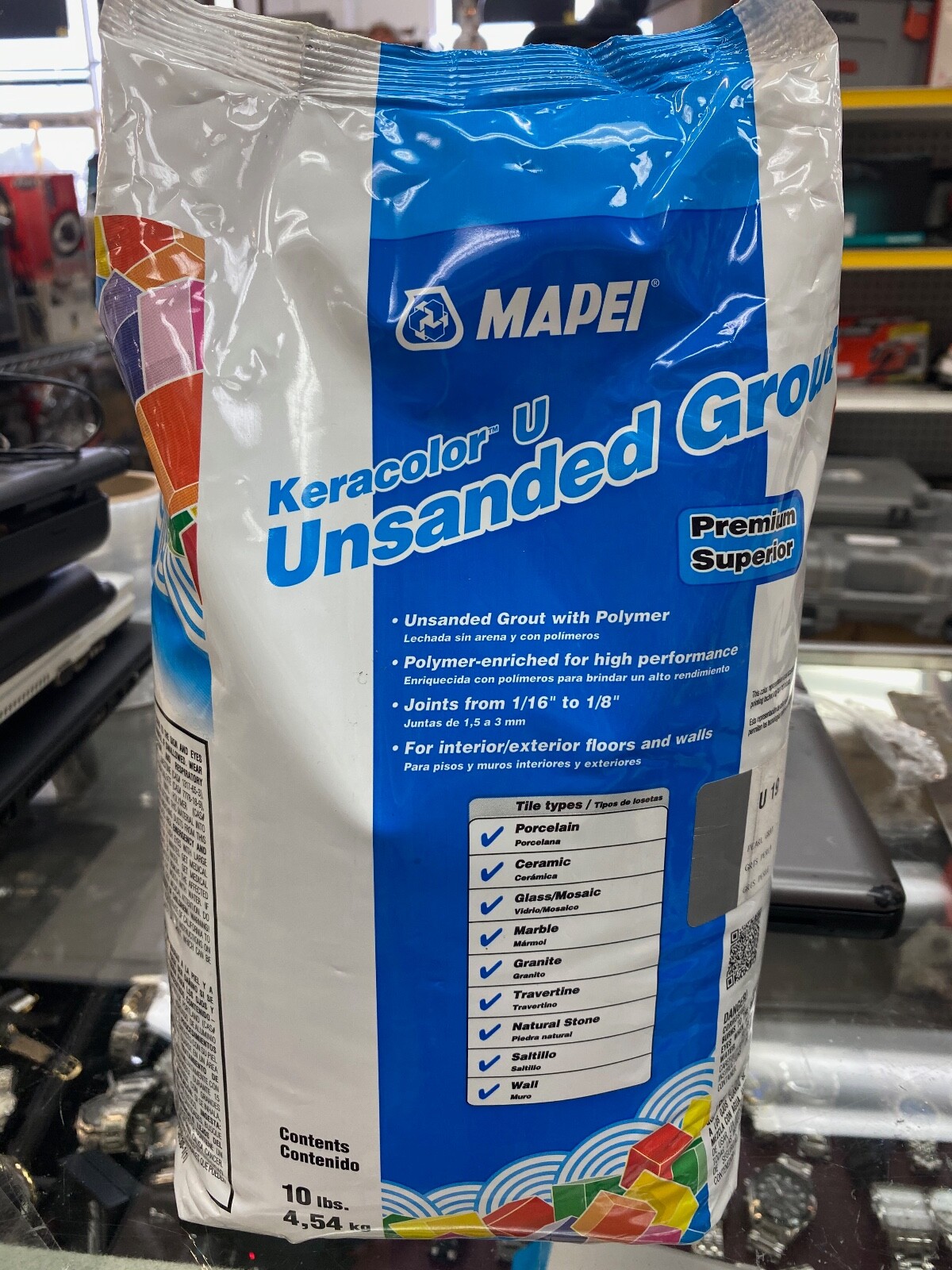 Mapei Keracolor U 10lb Bag Premium Unsanded Grout – brand new – Pearl Gray