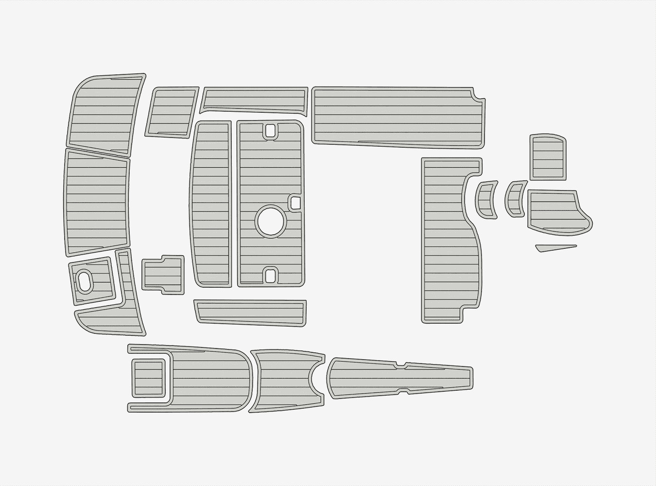 1999-2006 Four Winns 248 Vista EVA Boat Flooring Custom Fit Deck Kit