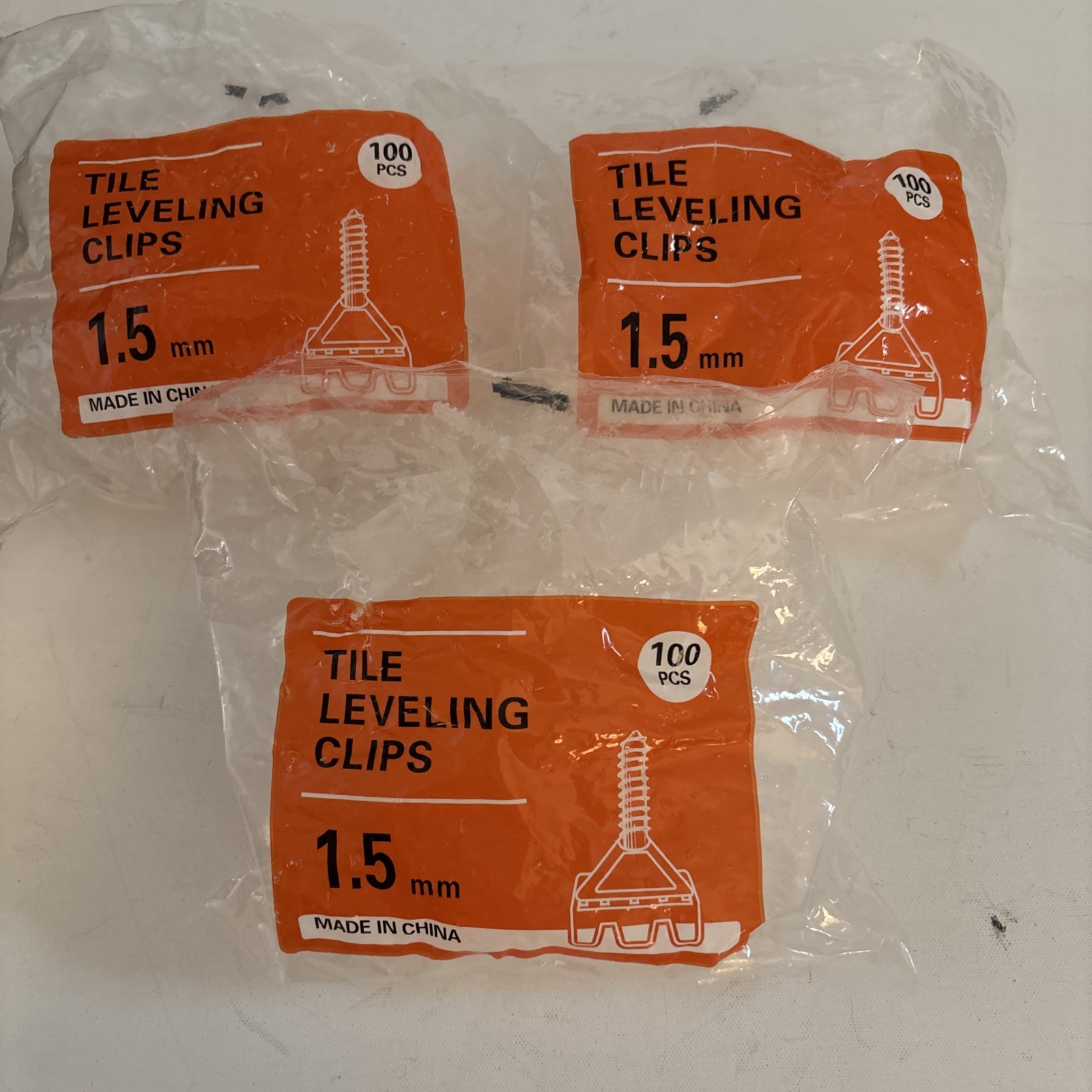 300 PCS 1.5mm Tile Leveling Clips