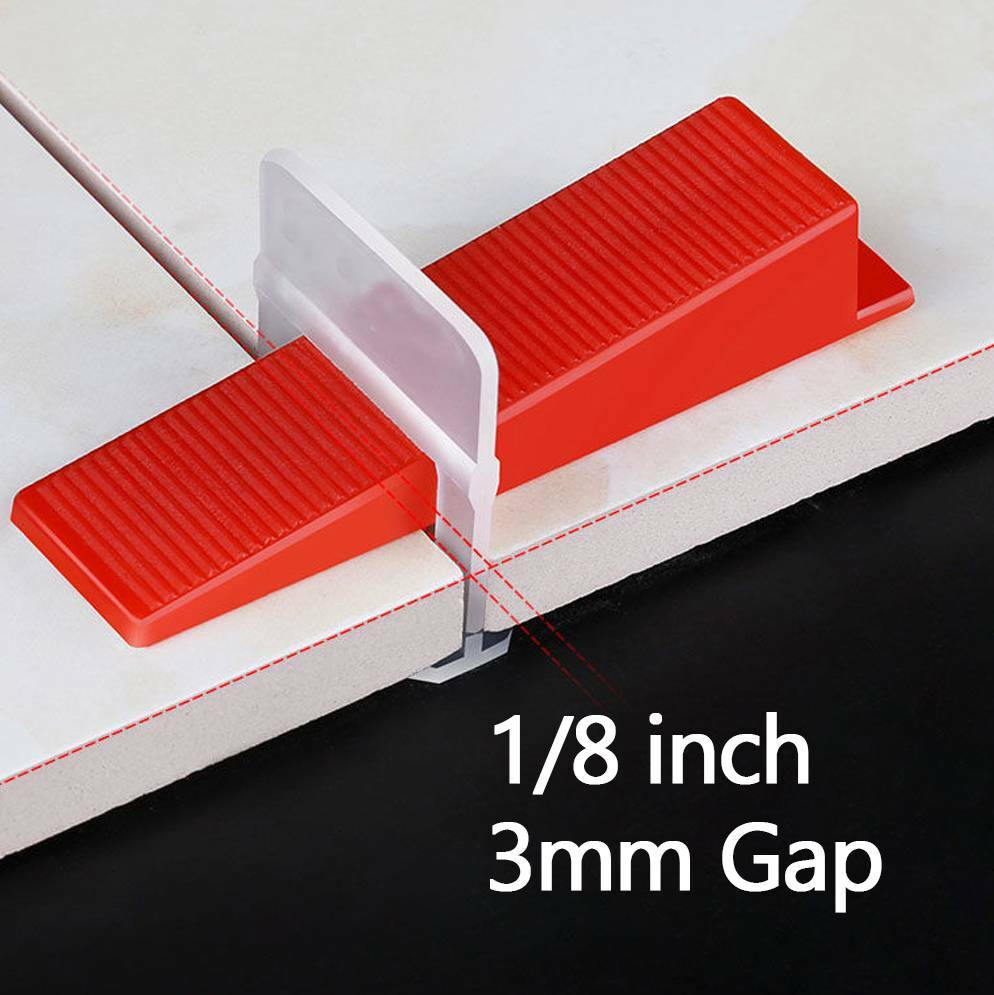 500PCS 1/8″ 3mm Clips Tile Leveling System Kit Floor Wall Spacer Tiling Tool Set