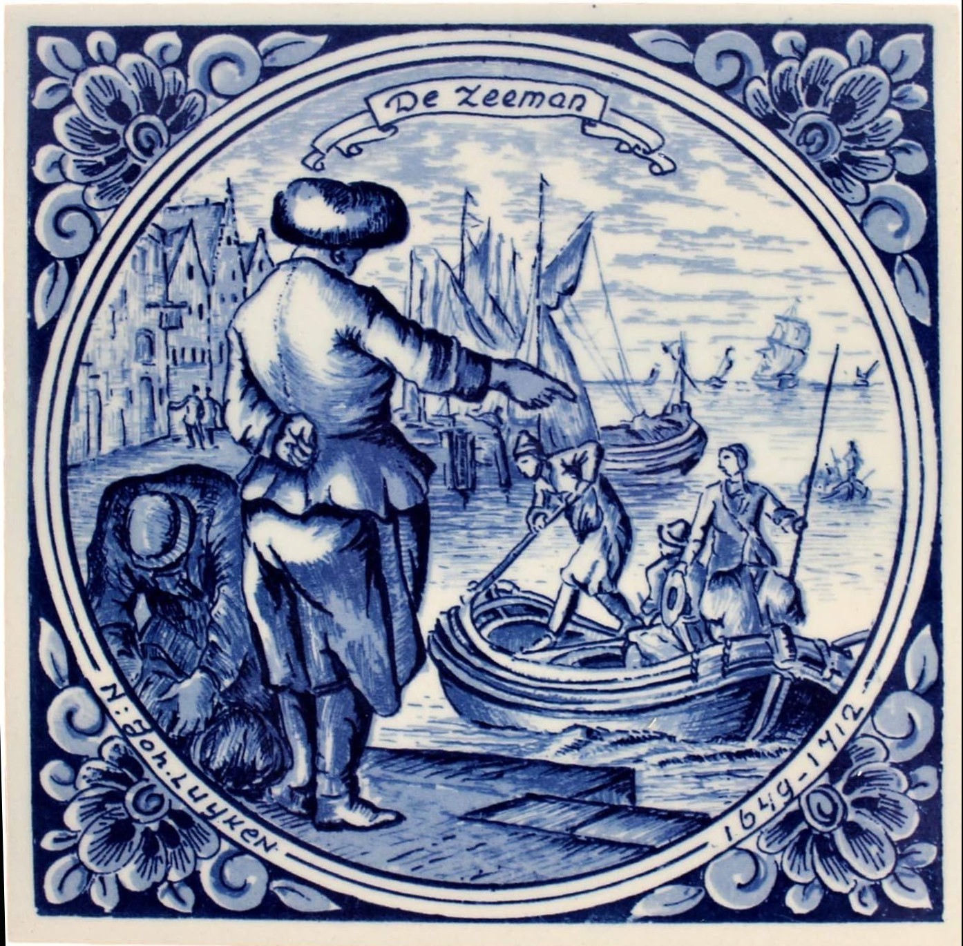 Ceramic Tile Portuguese Azulejos Vintage Blue Delft Dutch Reproductions Tiles