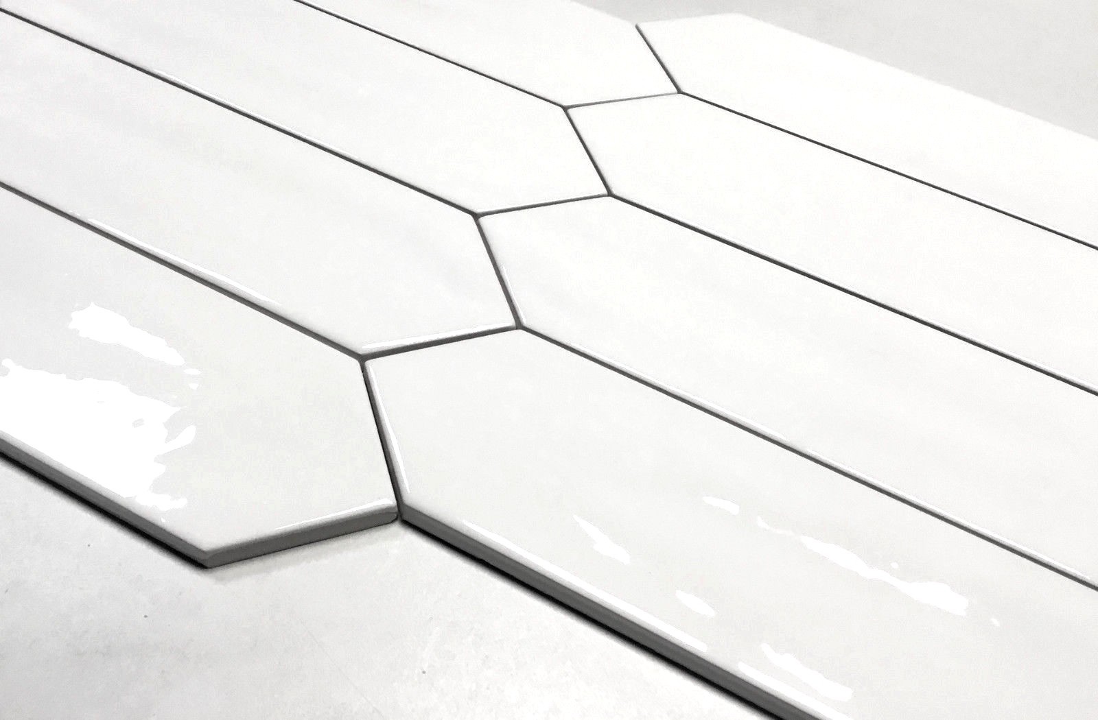 3×12 Modena Collection White Glazed Ceramic Tile Backsplash Decor Wall BOX OF 20