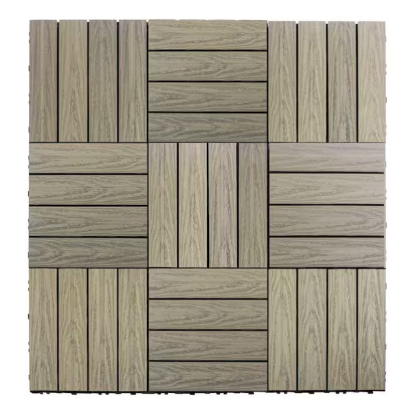 NewTechWood 1 ft x 1 ft Quick Deck Outdoor Composite Deck Tile in Roman Antique
