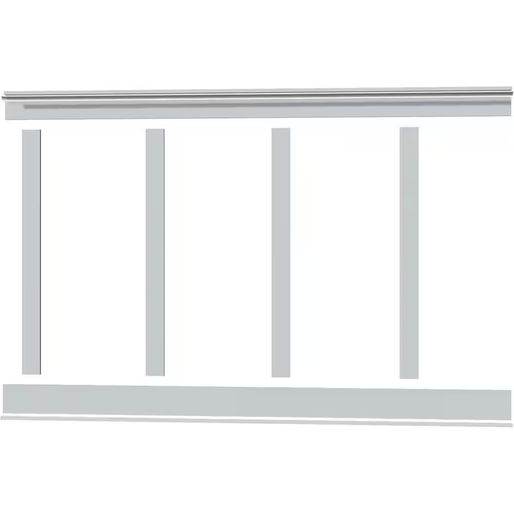 5/8 In. X 96 In. X 56 In. Expanded Cellular PVC Deluxe Shaker Wainscoting Mouldi