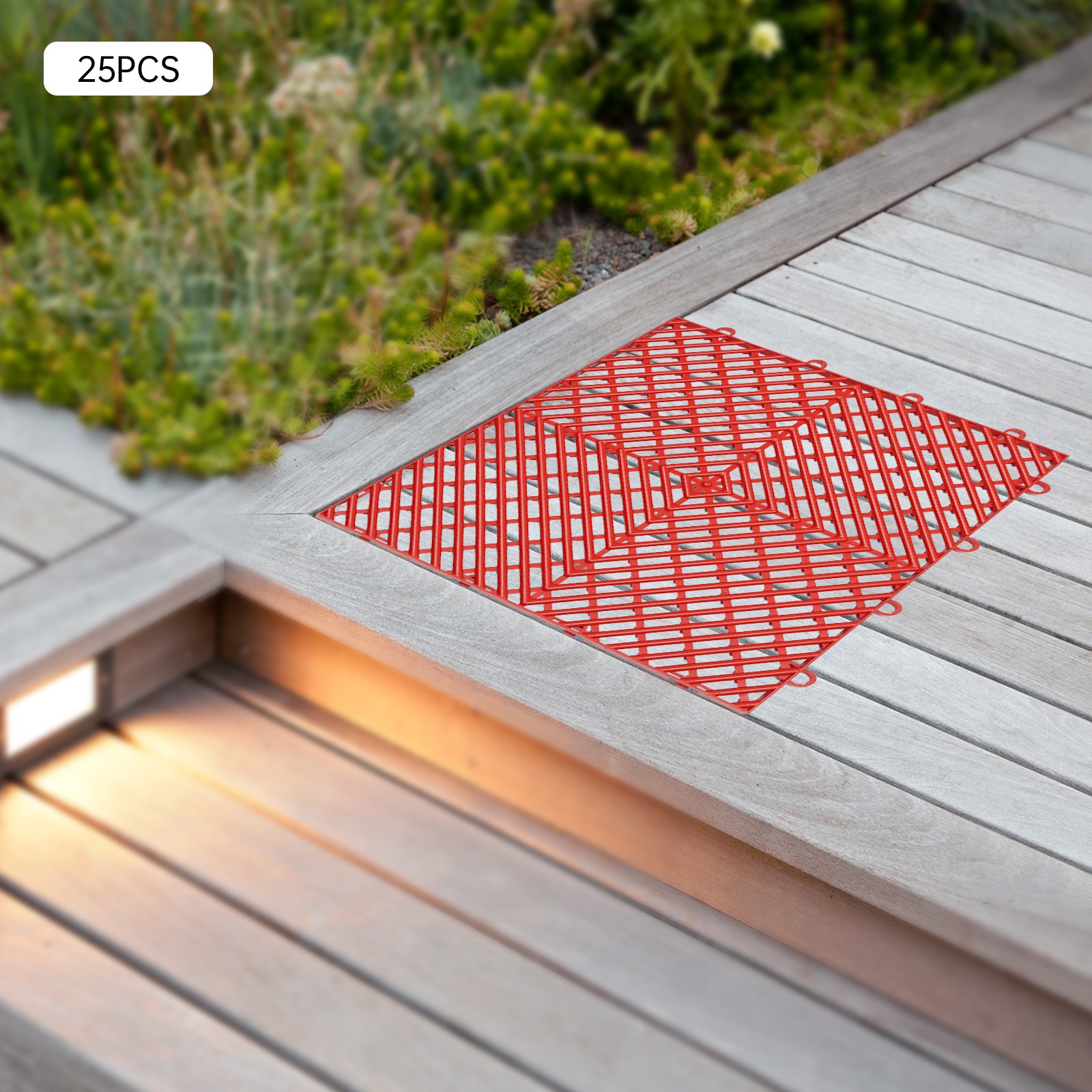 25x Interlocking Deck Tile Deck 30cm Flooring for Pool Bathroom Patio Garage