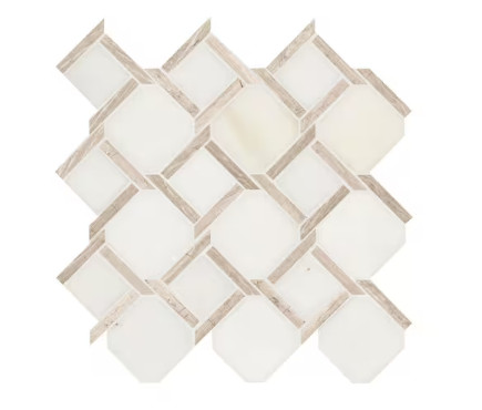 MSI Marbella Lynx Marble Mosaic Tile Sheet 12×12 Polished Floor Wall Backsplash