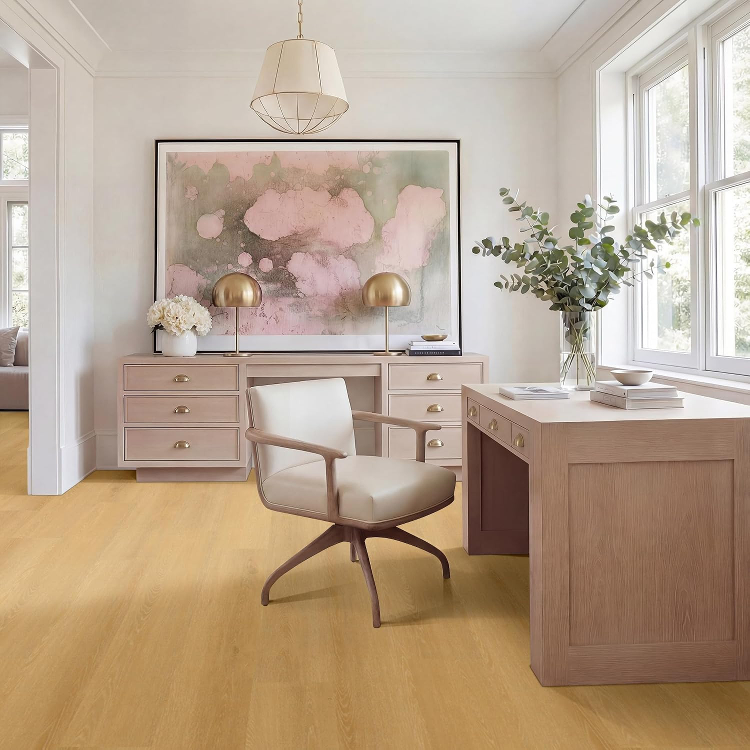 MSI Noble Oak Blonde 9″x48″ Waterproof Hybrid Flooring – 6Mil Durable Design