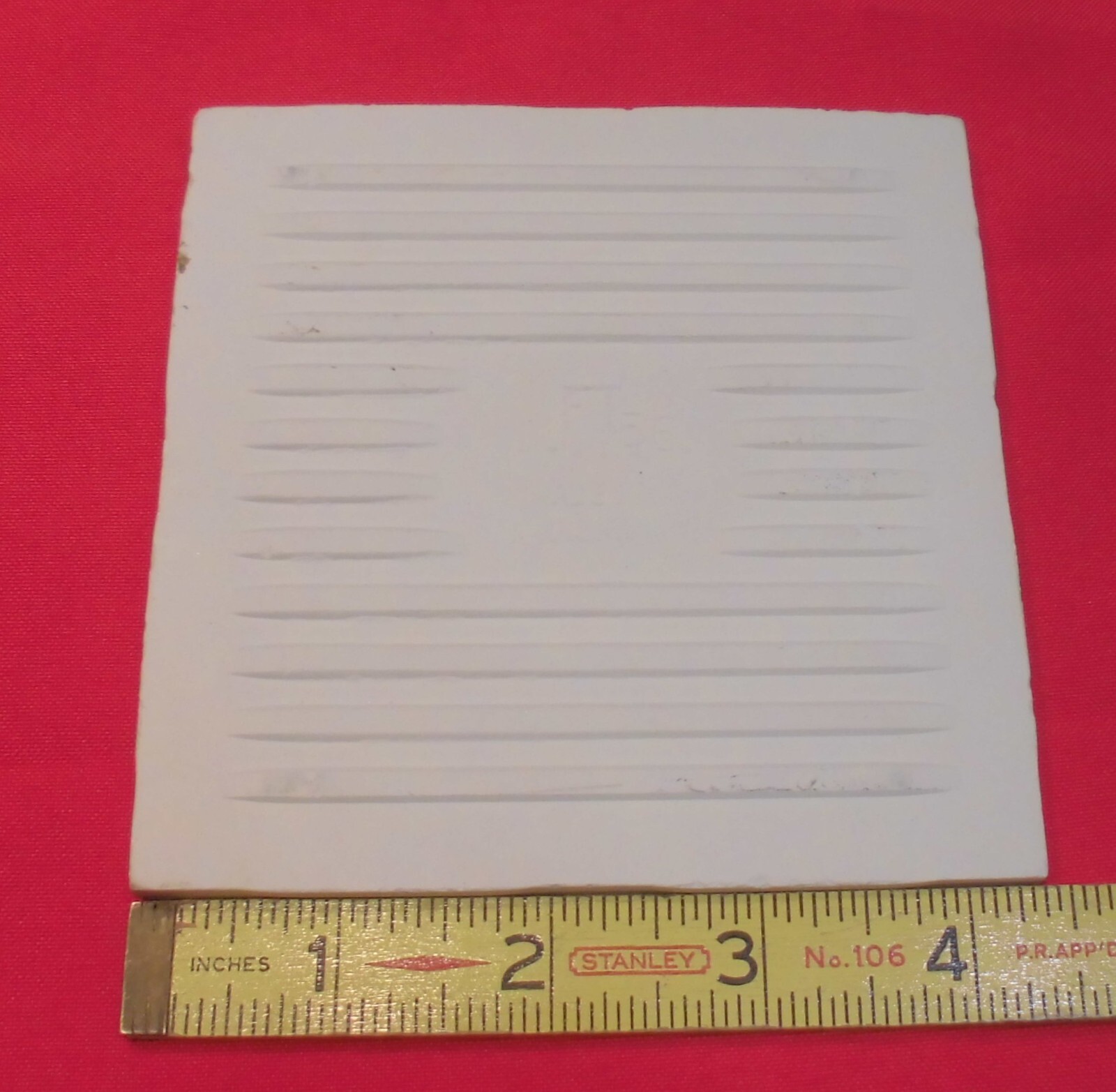 1 pc. French Provincial -Off White: Bumpy Matte Ceramic Tile 4-3/8″ Florida Co.