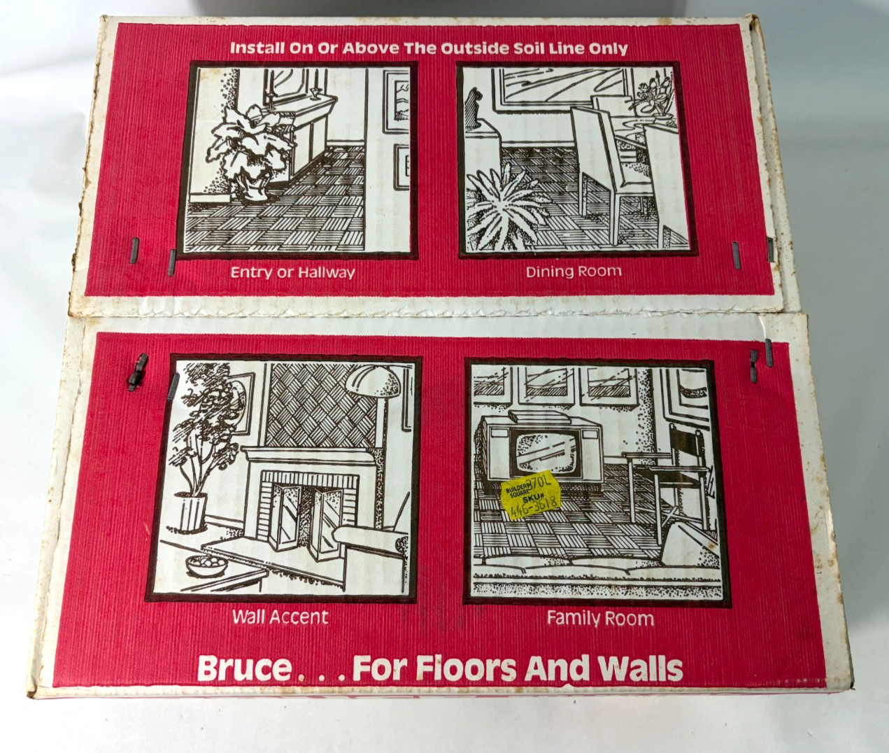 Bruce Solid Oak Parquet Flooring 20 Sq Ft. HCU-21 Chestnut Brown 5/16 x 12 x 12