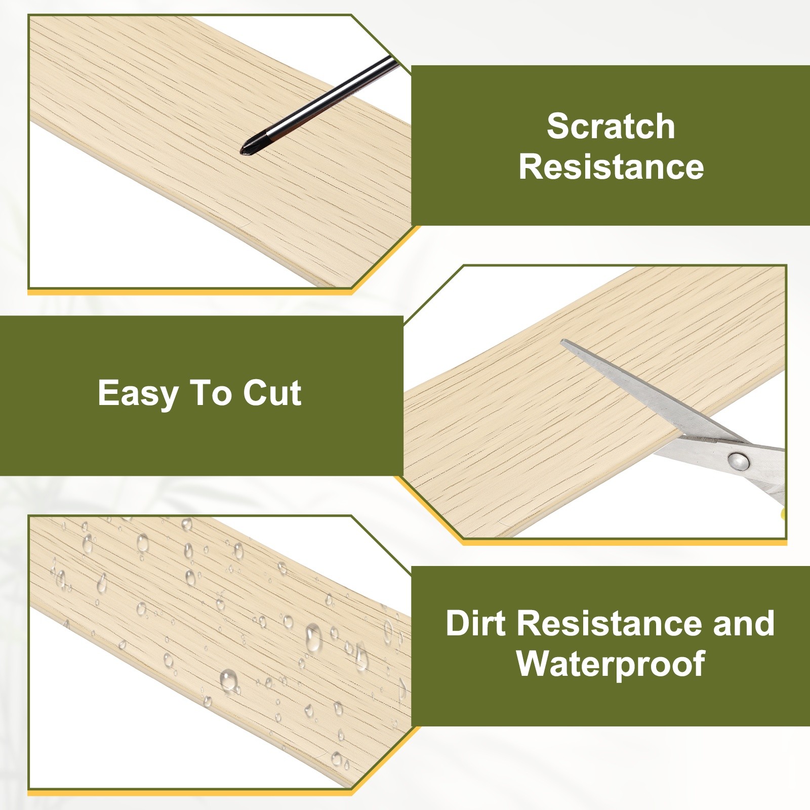 Floor Transition Strip, 20FTx1.97″x0.31″ T-Shaped Strips, Light Beige