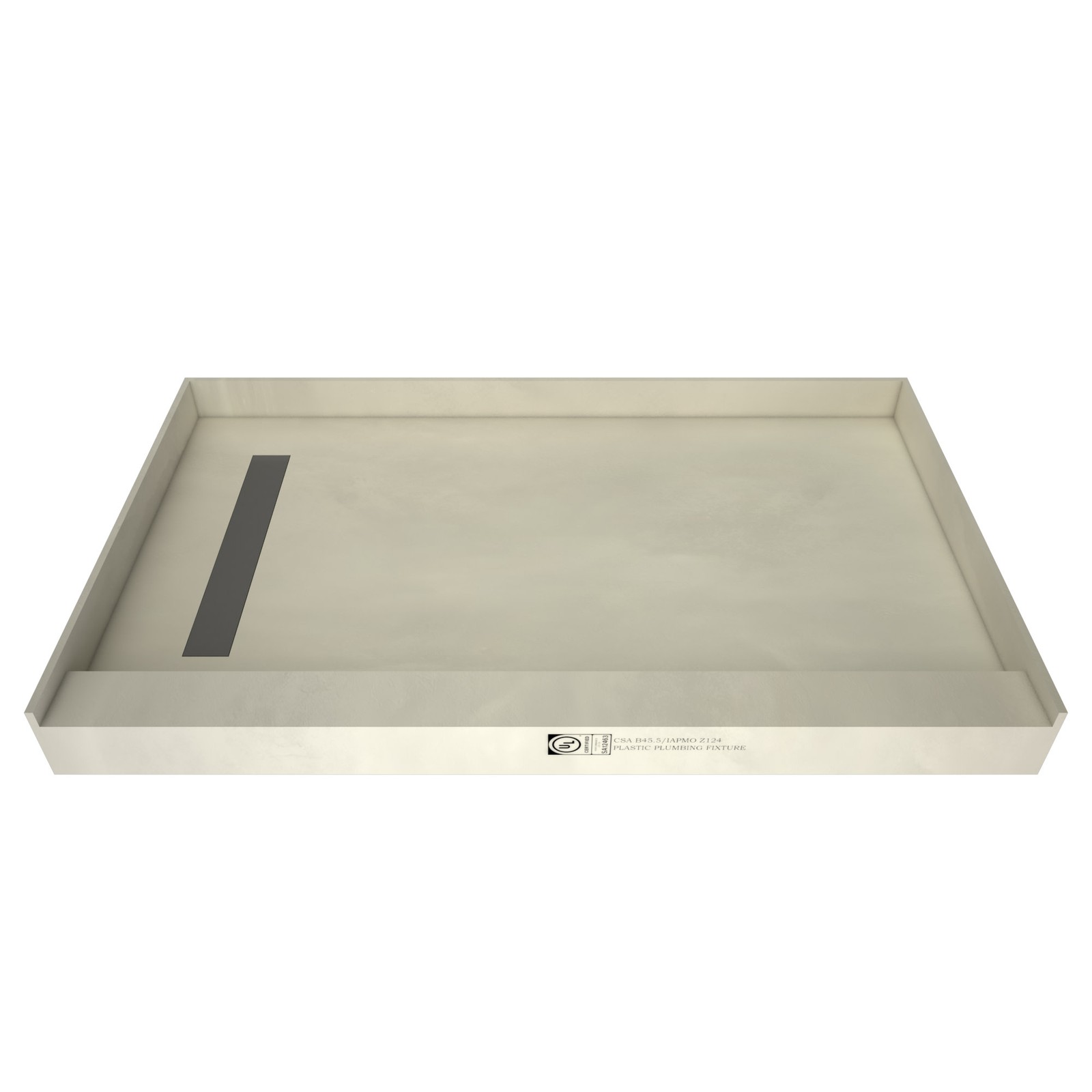Tile Redi RT3672L-PVC3 Redi Trench 36″ x 72″ Rectangular Shower – Nickel