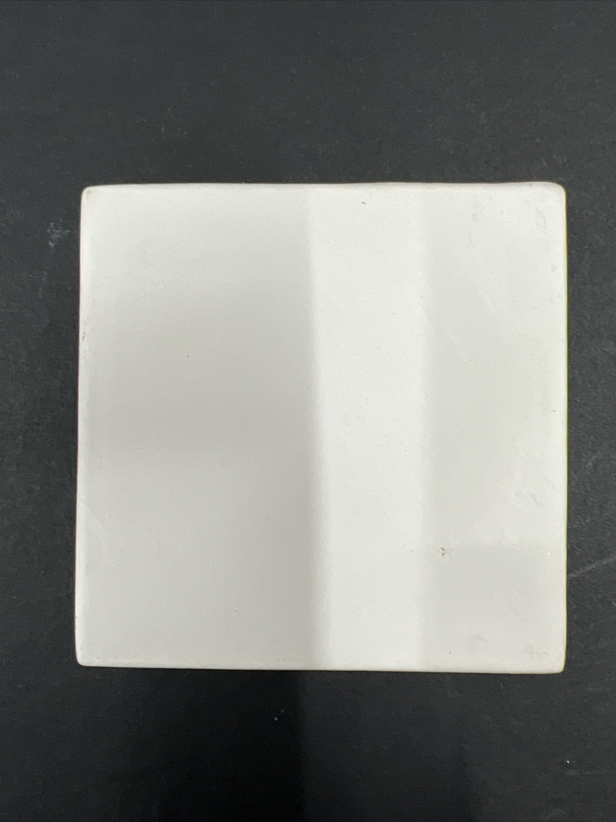 4 – Vintage Brown Ceramic Tile 2 7/8” Square 3/8” Thick Recessed Circles