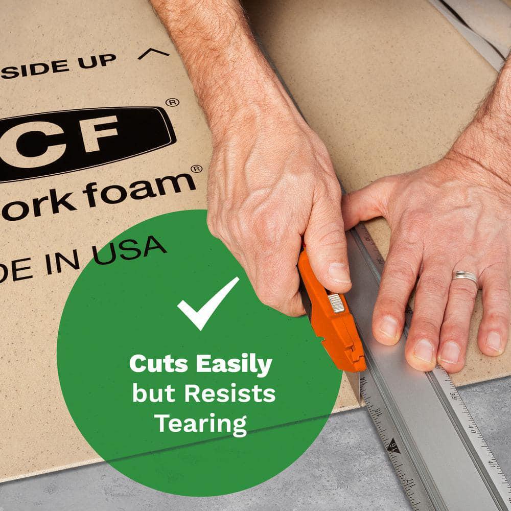 Eco Cork Foam Waterproof Underlayment Tan Antimicrobial Attached Vapor Barrier