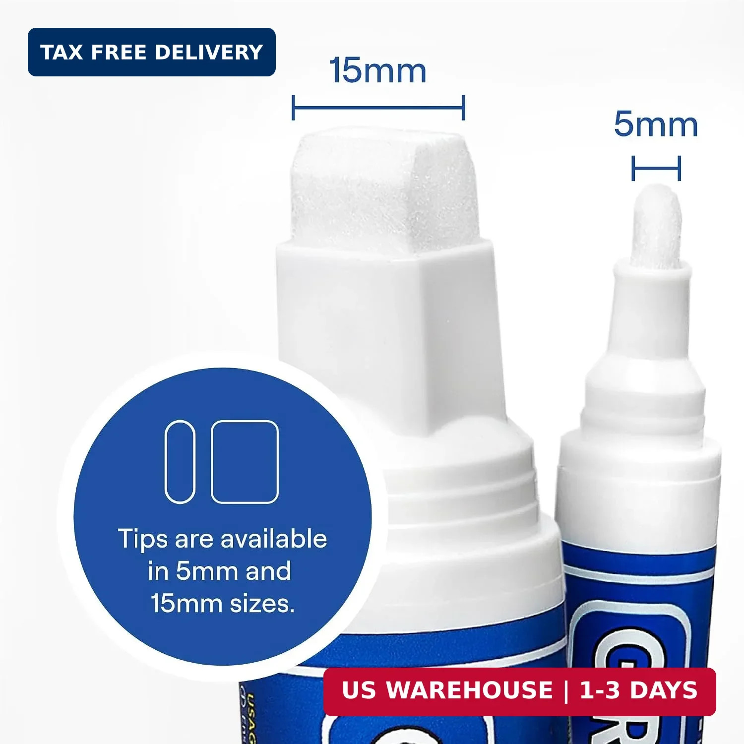 Grout Pen Light Grey Tile Grout Paint Marker – Wide 15mm Tip (20ml) | Waterproof