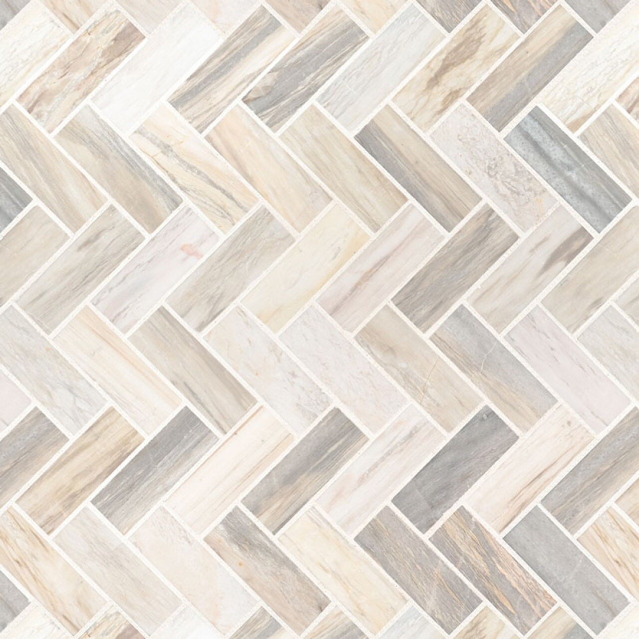MSI SMOT-HBP Angora 10 Sqft – 12″ x 12″ Herringbone Mosaic Sheet – Beige