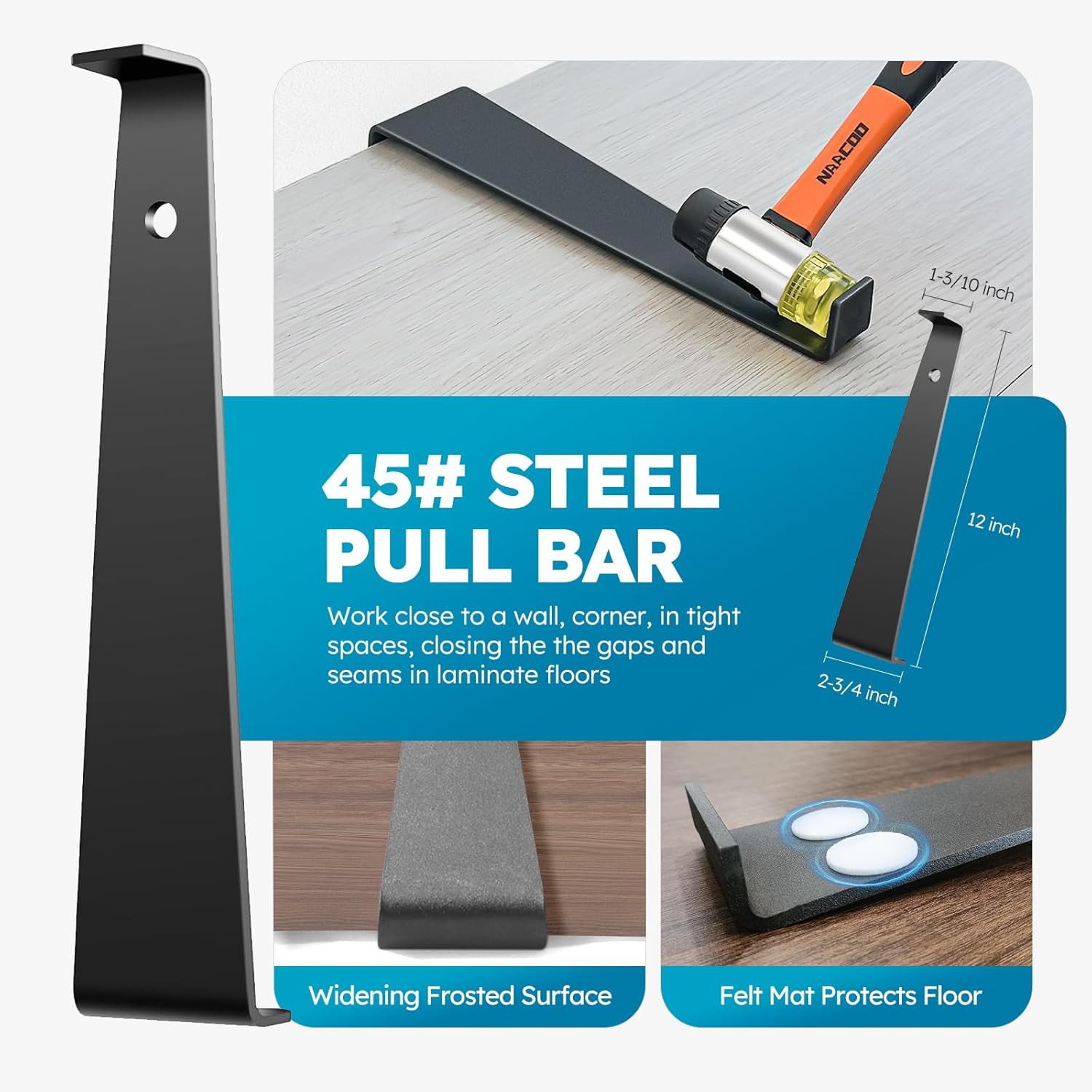 Laminate/Vinyl Flooring Tools, Tapping Block for Vinyl Plank Flooring-Double Si