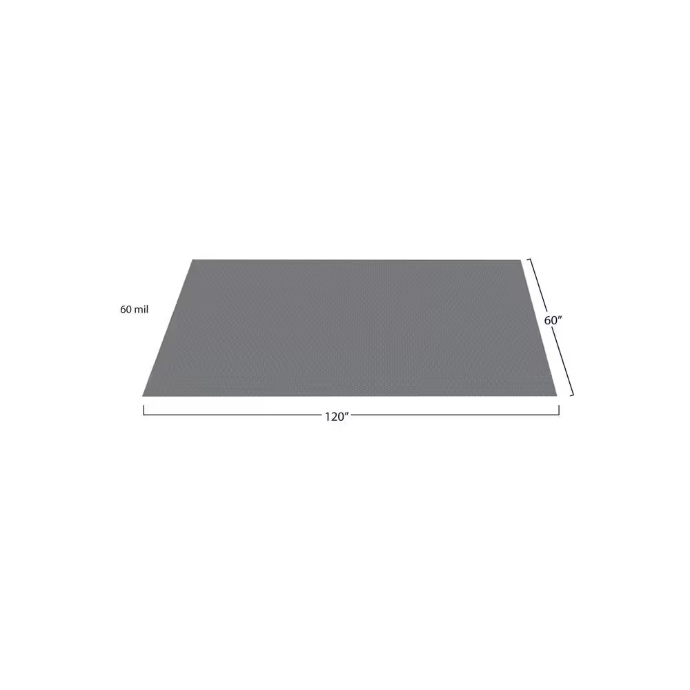 Small Coin 5 Ft. X 10 Ft. Slate Grey Commercial Grade Vinyl Garage Flooring Cove