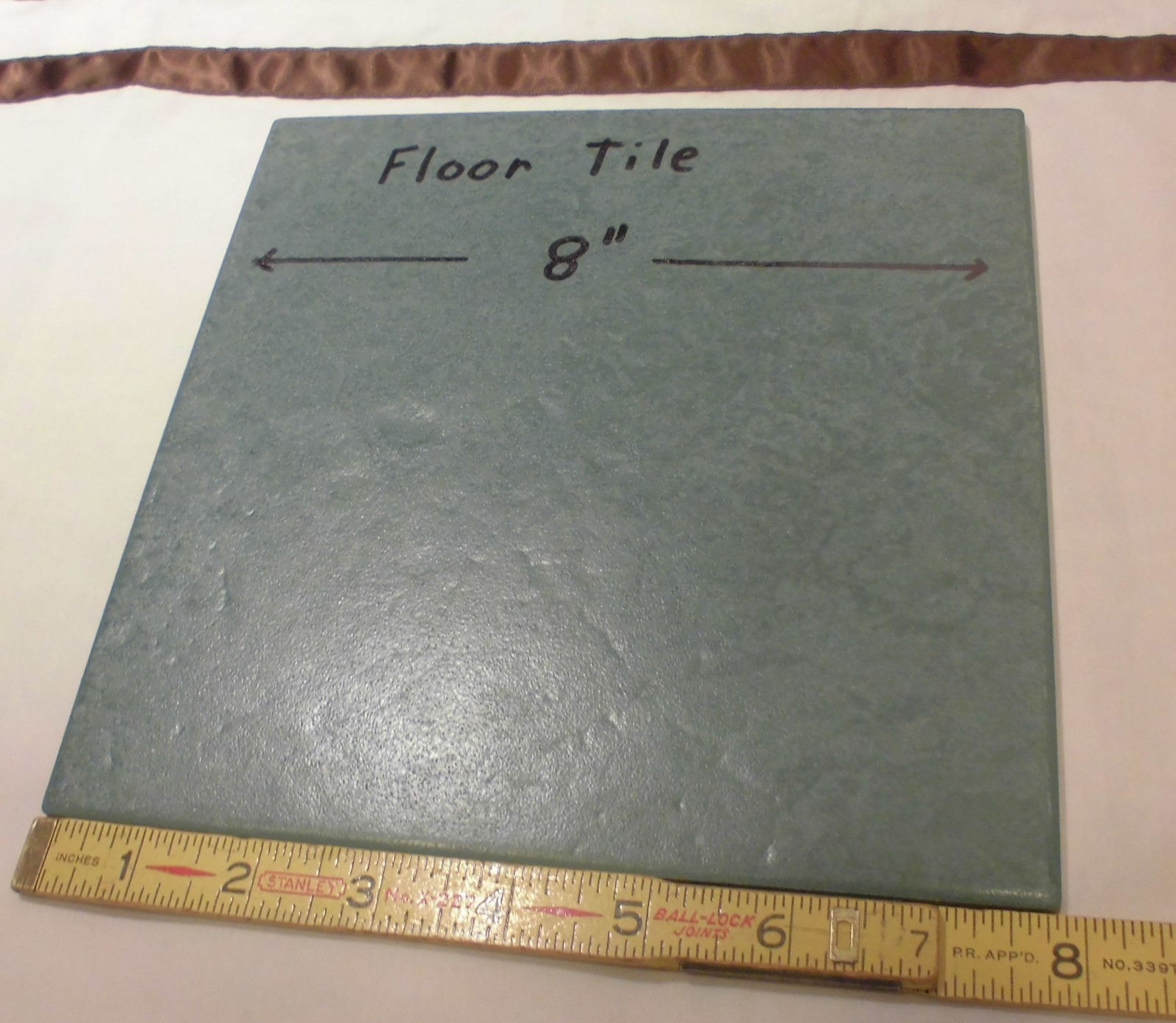 1 pc. *Green-Blue-Sage* Ceramic / Porcelain Floor Tile 8″ X 8″ rough textured