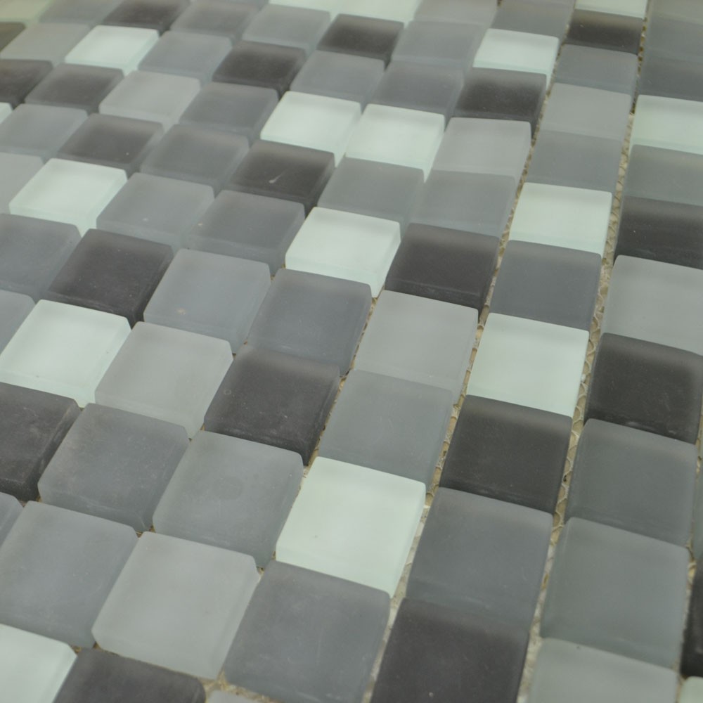 (Lot of 11) Maniscalco ASG070609-ADD2 Storm Frosted Glass Tile 1.0sq.m 23x23x8mm