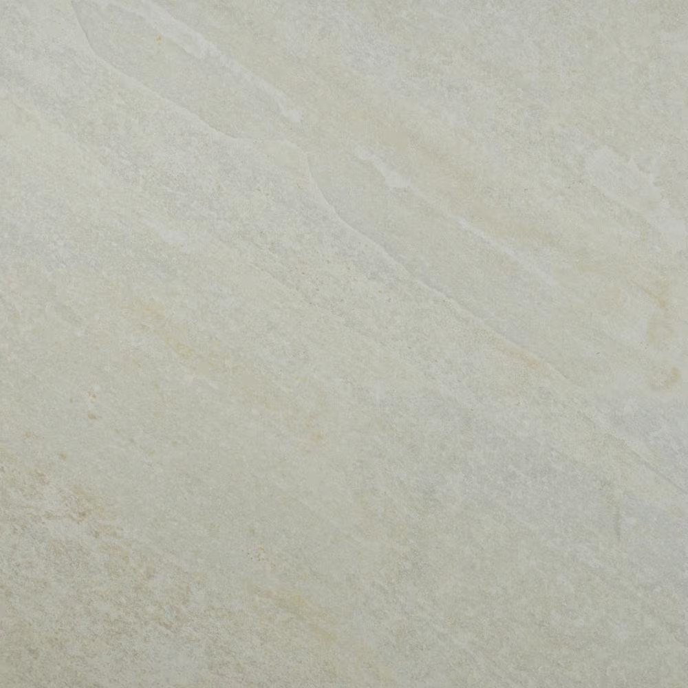Quartz White 24 In. X 24 In. X 0.39 In. Matte Porcelain Quartzite Look Floor and